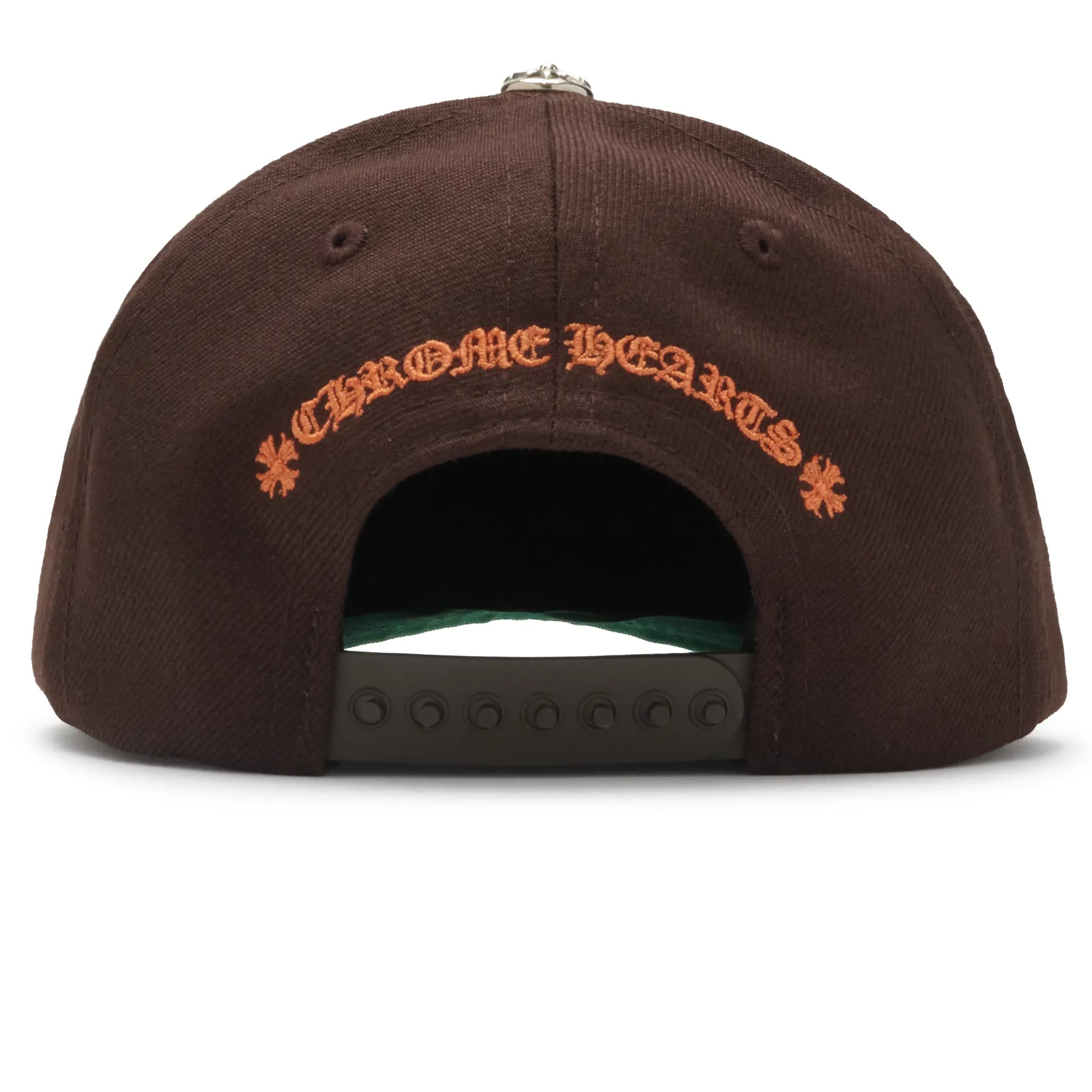 Back View of Chrome Hearts CH Brown Baseball Cap 01383 10007CHBHB BROW