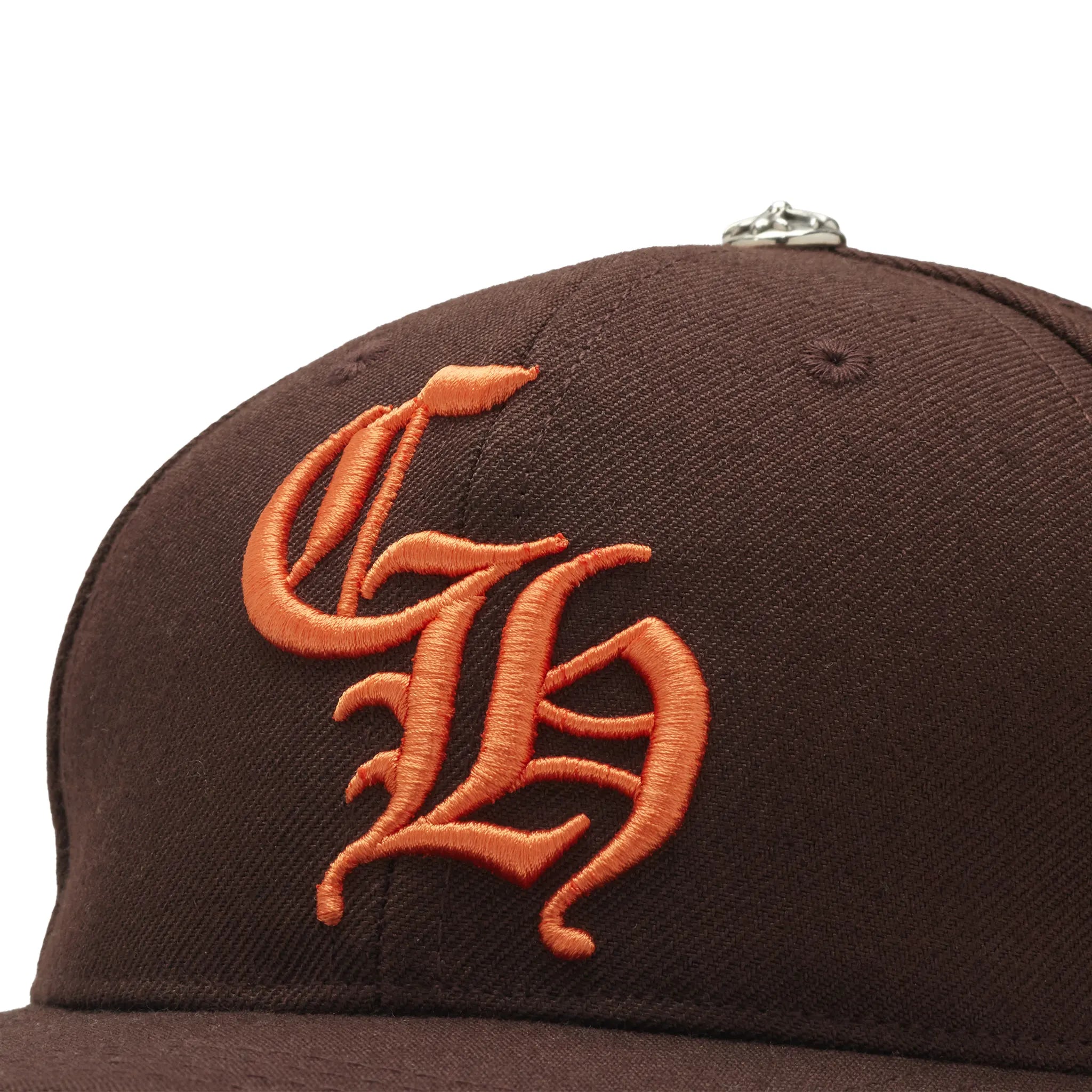 Detailed View of Chrome Hearts CH Brown Baseball Cap 01383 10007CHBHB BROW