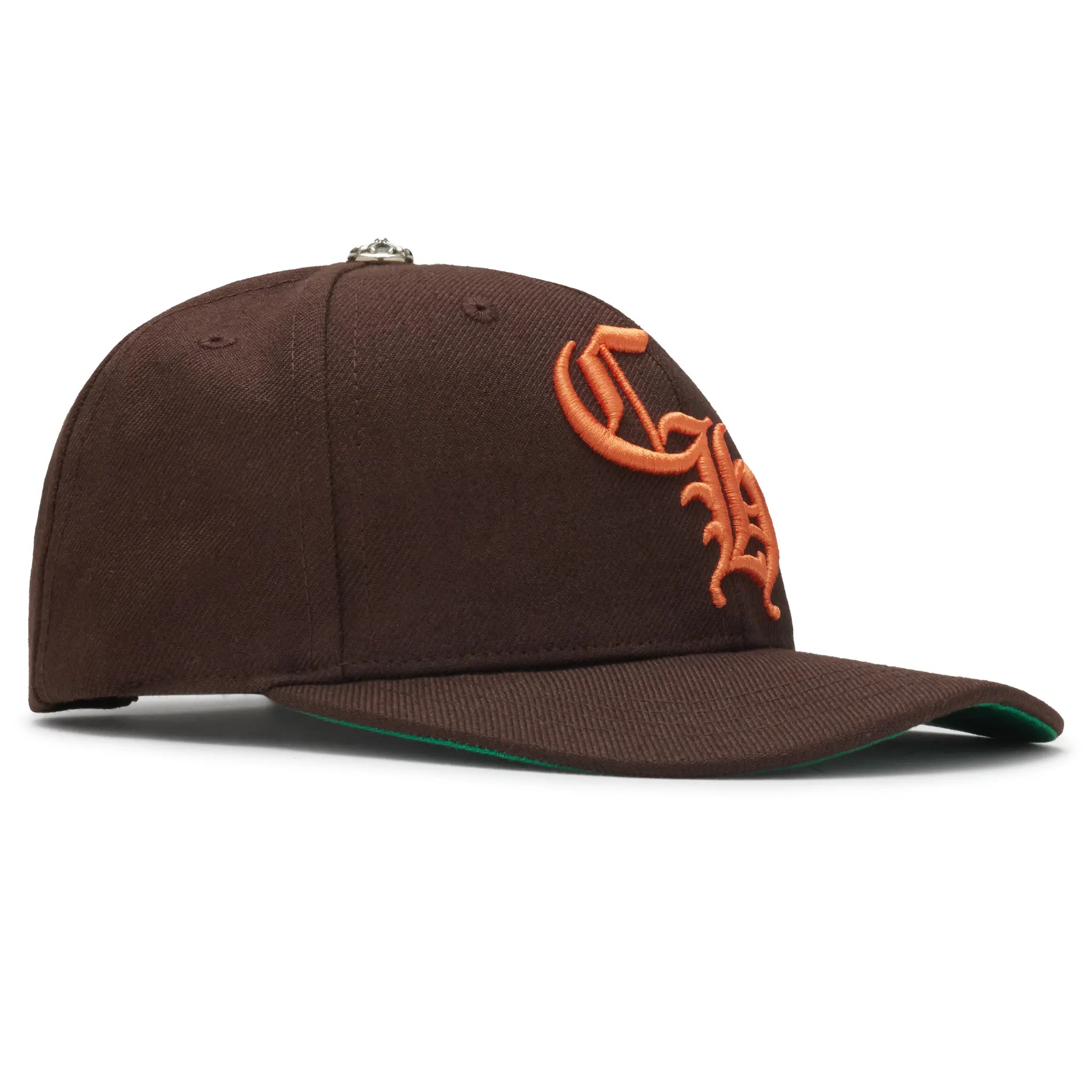 Front View of Chrome Hearts CH Brown Baseball Cap 01383 10007CHBHB BROW