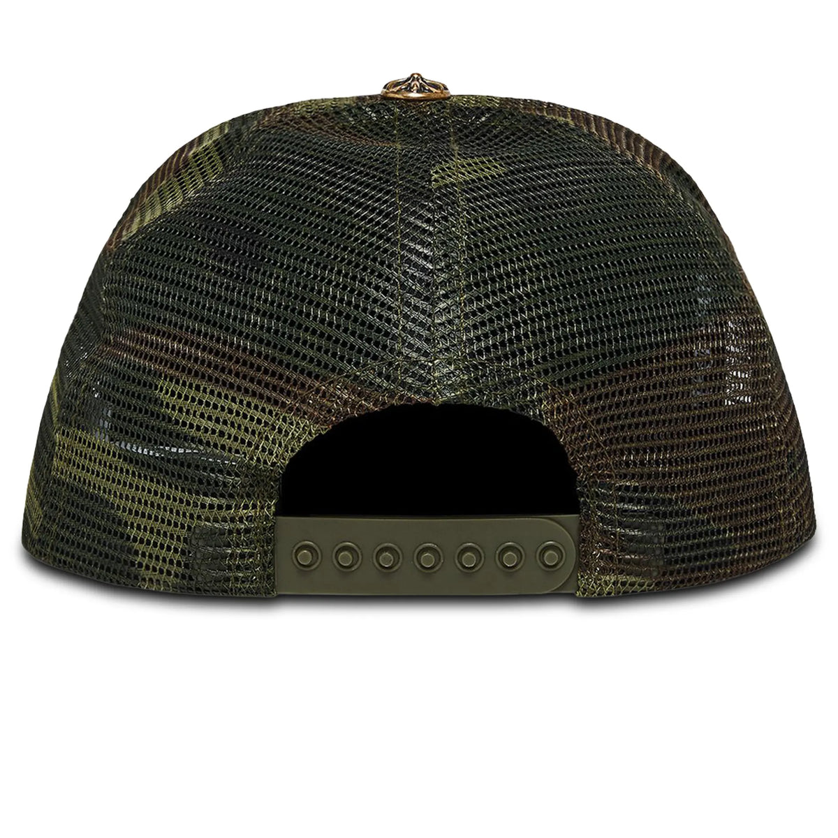 Chrome Hearts CH Hollywood Camo Green Trucker Cap | 1383