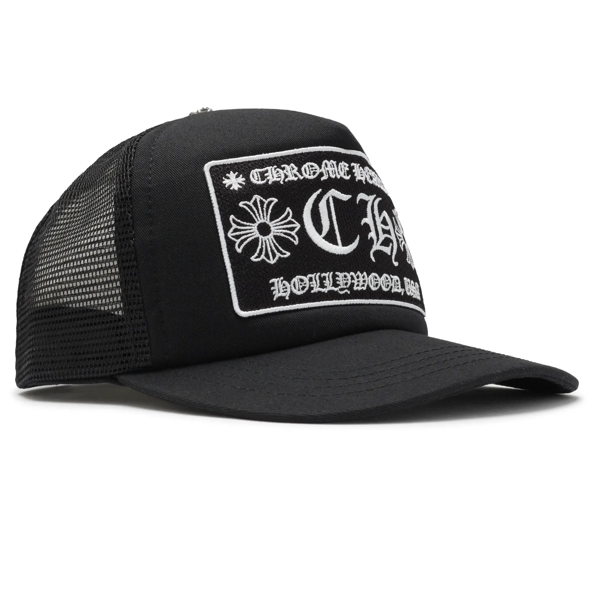 帽子 CHROME HEARTS TRUCKER CAP Chrome Hearts CH Hollywood Usa Black Trucker Cap | 1383