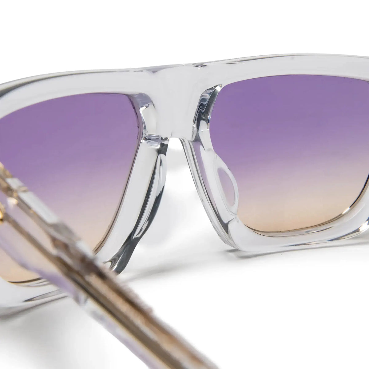 Chrome Hearts Clear Frame Sunglasses with Purple Gradient Lenses Chrome Hearts Max BK-PK – Vintage Frames Company main image 4