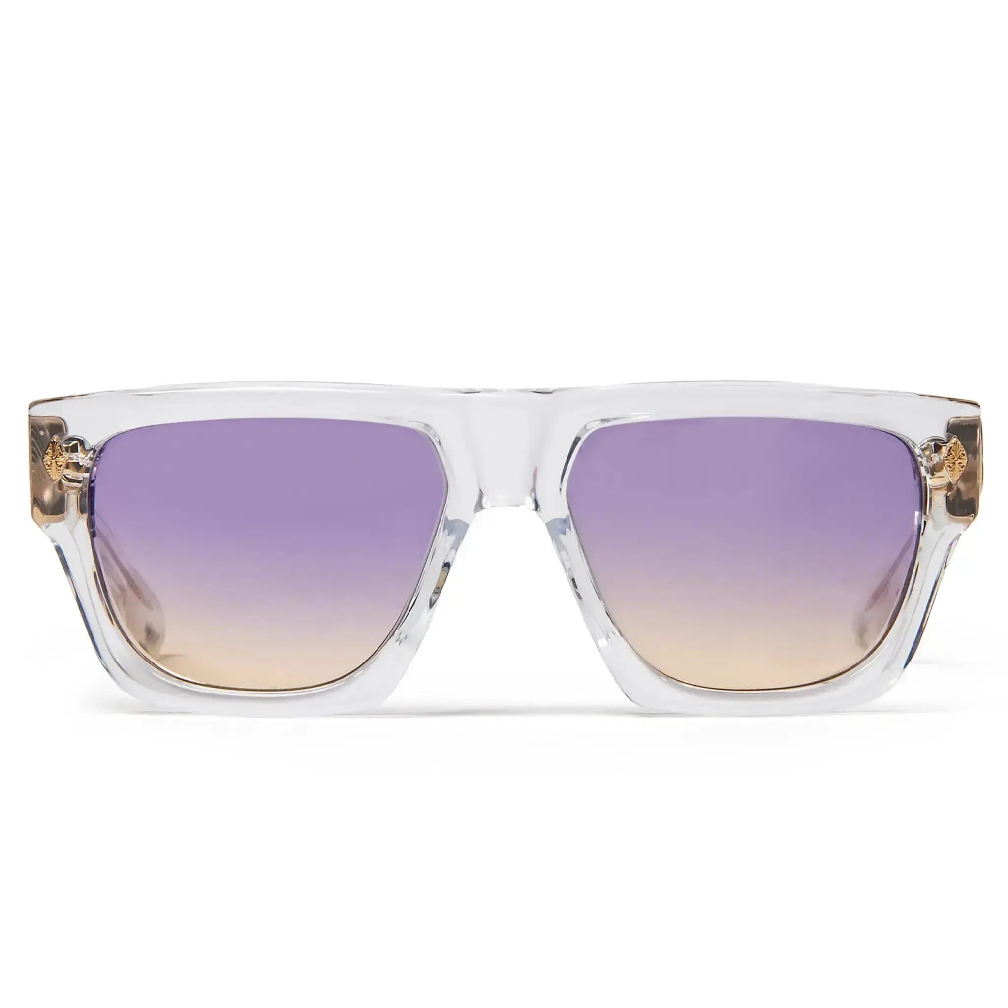 Front View of Chrome Hearts Charismadick 6.0 Crystal Sunglasses 199976_CRYS