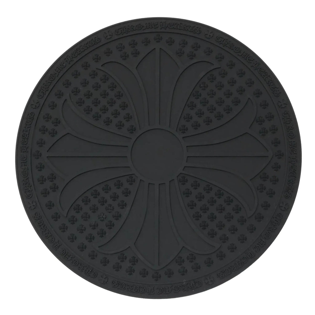 Chrome Hearts Cross Logo Round Black Rubber Mat |