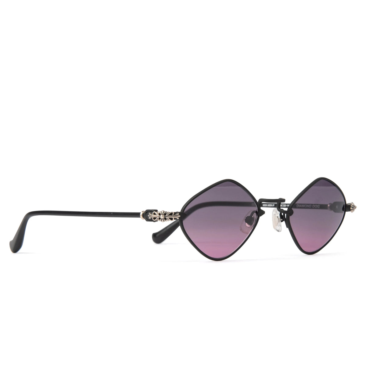 Chrome Hearts Diamond Dog Matte Black Sunglasses |