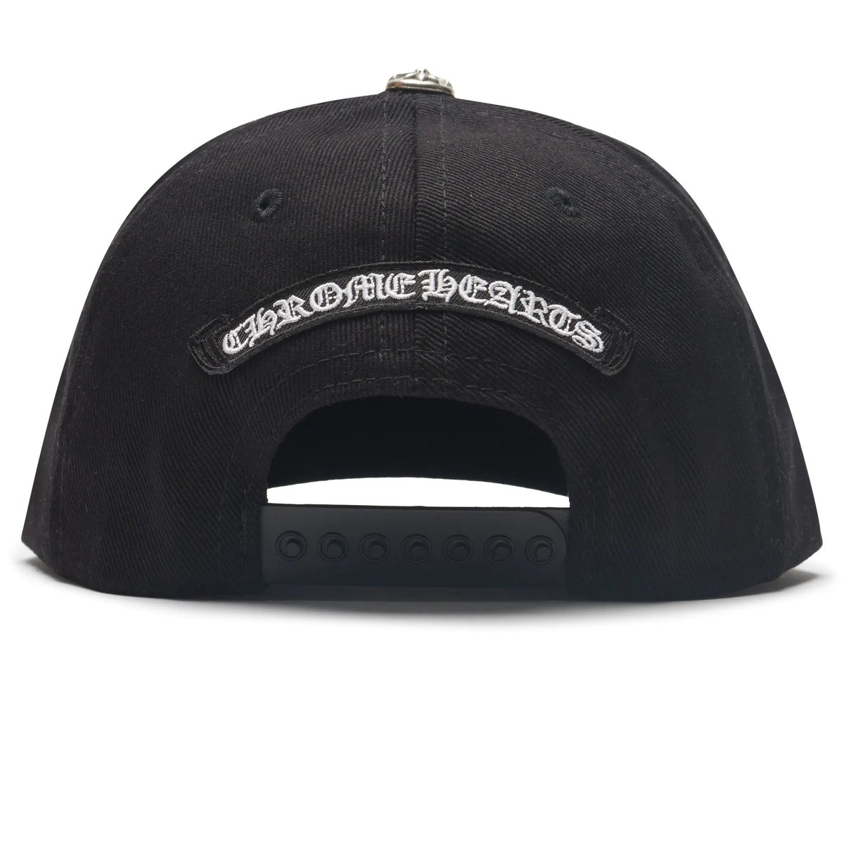 Chrome Hearts Embroidered Scroll Black White Baseball Cap |