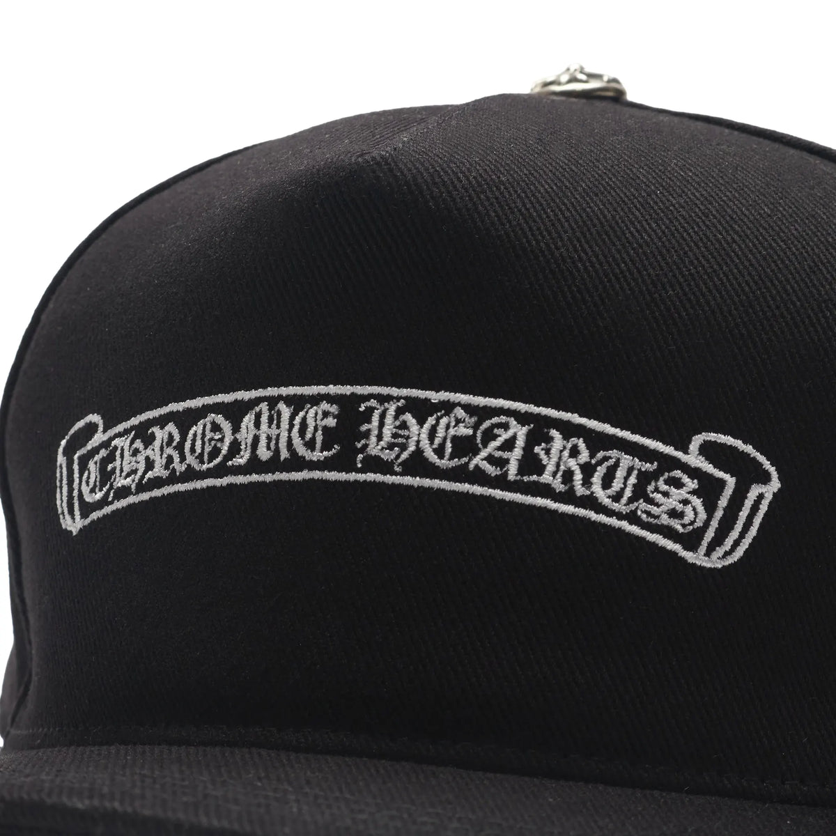 帽子 Chrome embroided black and white cap Chrome Hearts Embroidered Scroll Black White Baseball Cap |