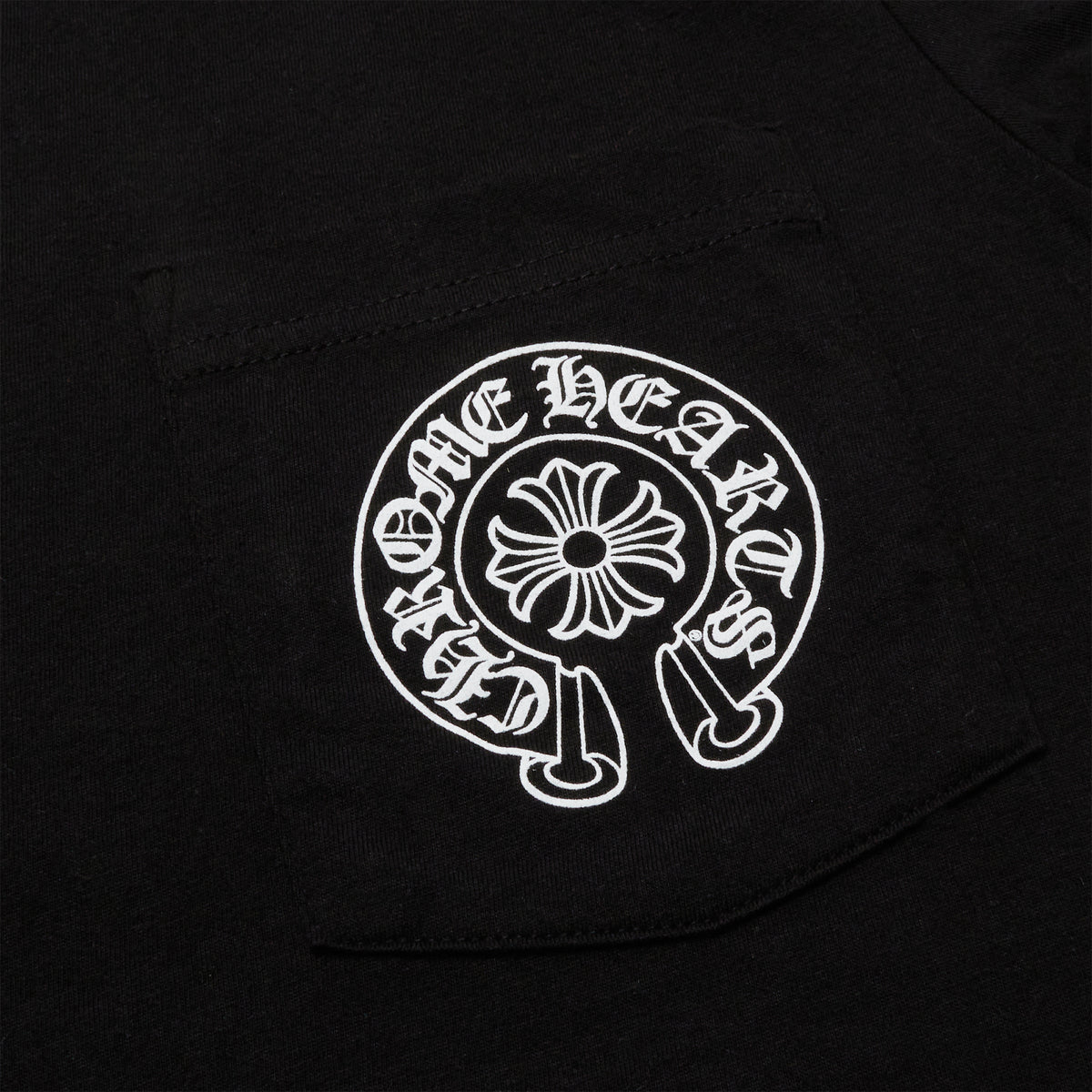 Chrome Hearts Horse Shoe Pocket Logo Black T Shirt | Chrome Hearts Horse Shoe Pocket Logo Black T Shirt |