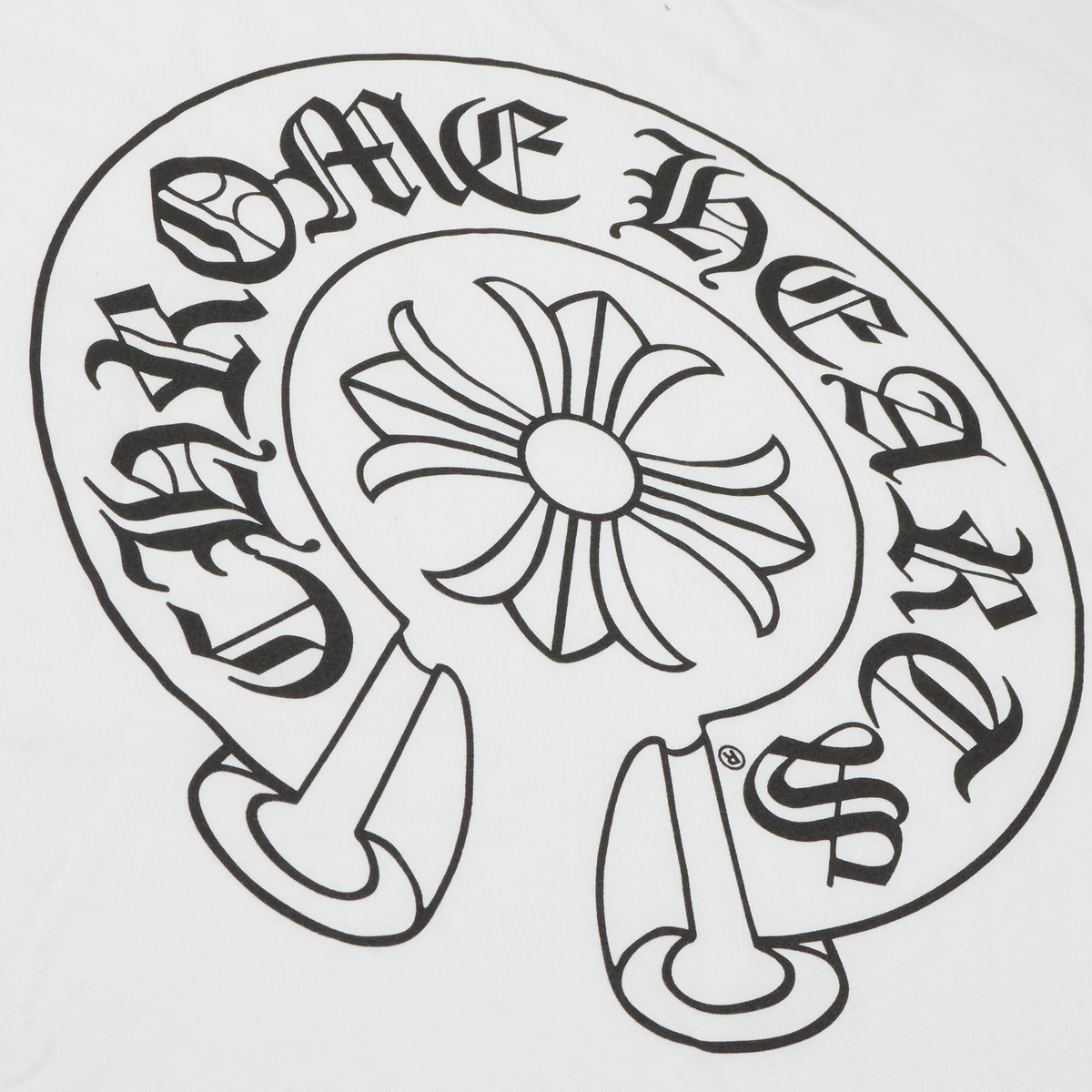 Chrome Hearts Horse Shoe Pocket Logo White T Shirt