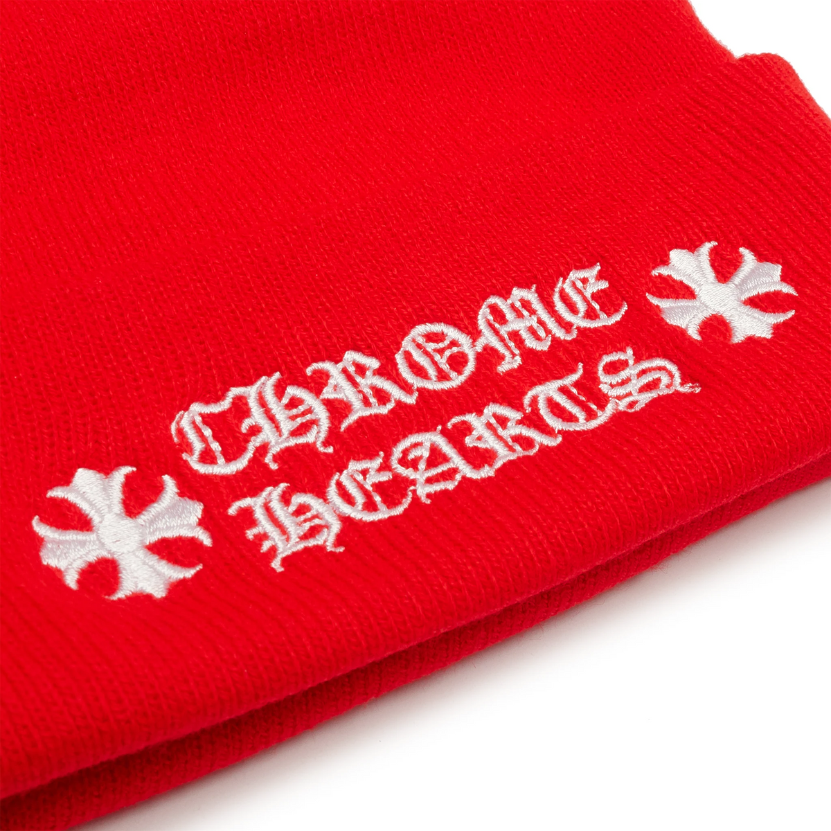 Chrome Hearts Logo Red Beanie | 1383 1FW230702LB RED