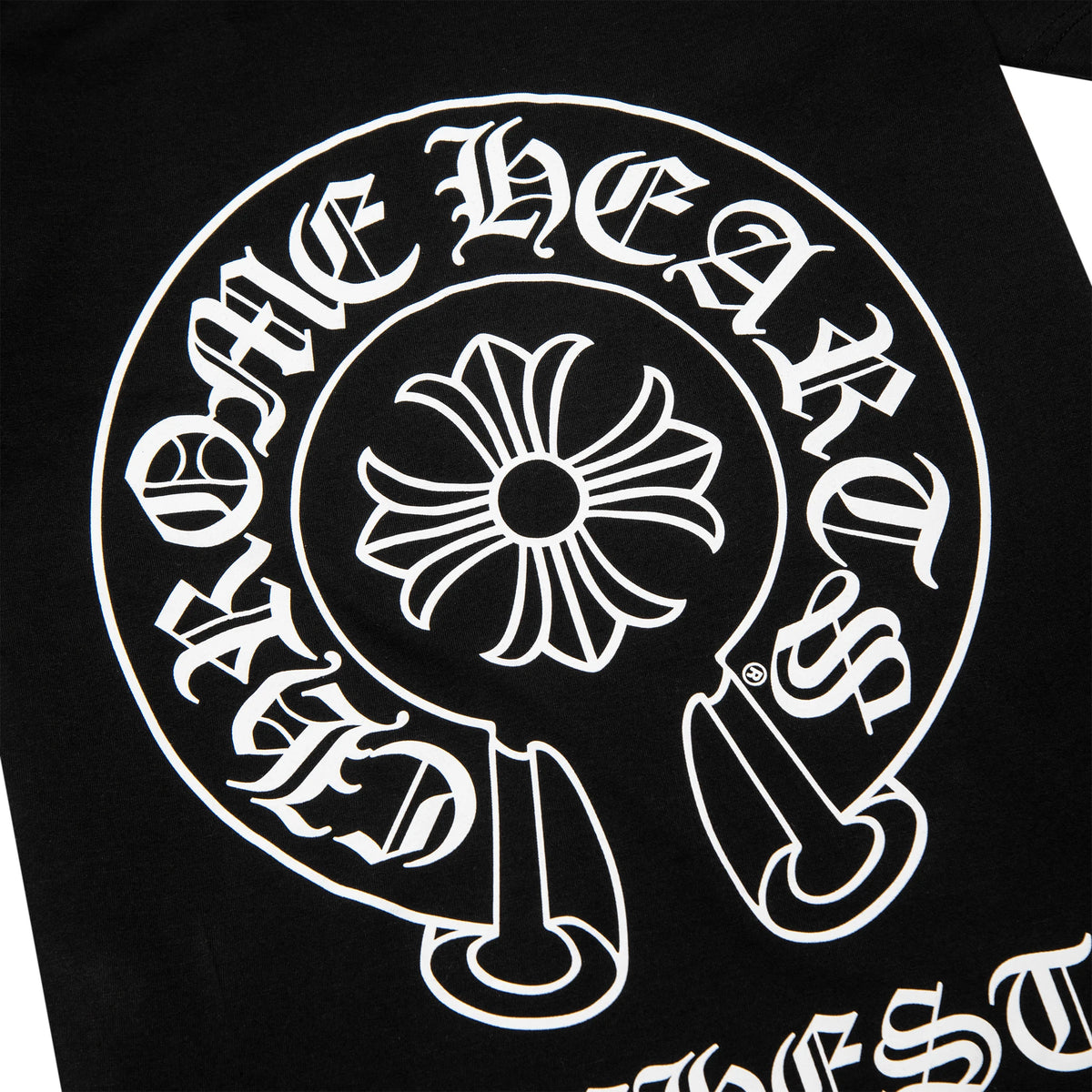 Chrome Hearts Manchester Exclusive Horse Shoe Pocket Logo Black T 