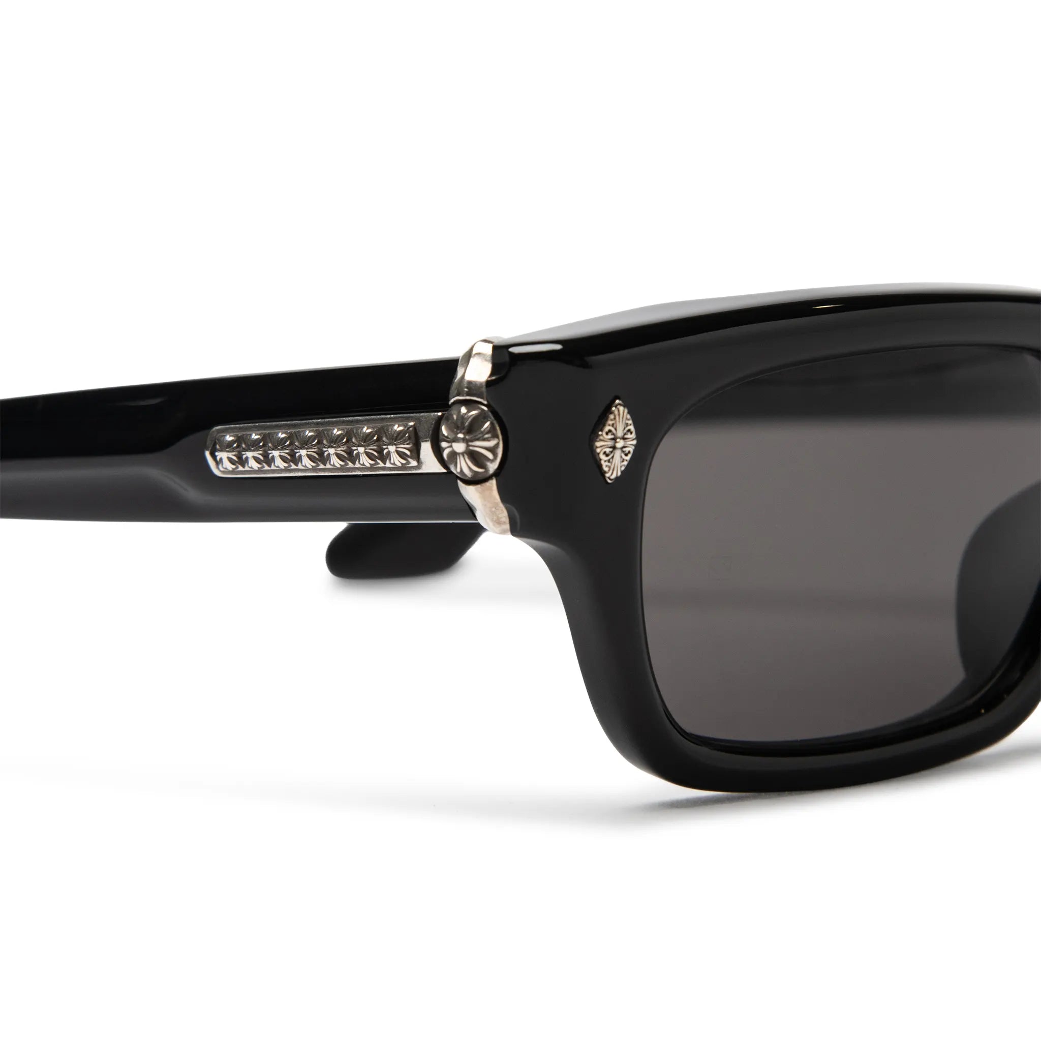 Side View of Chrome Hearts Miscellanus Black Dark Grey Sunglasses 214336_BK