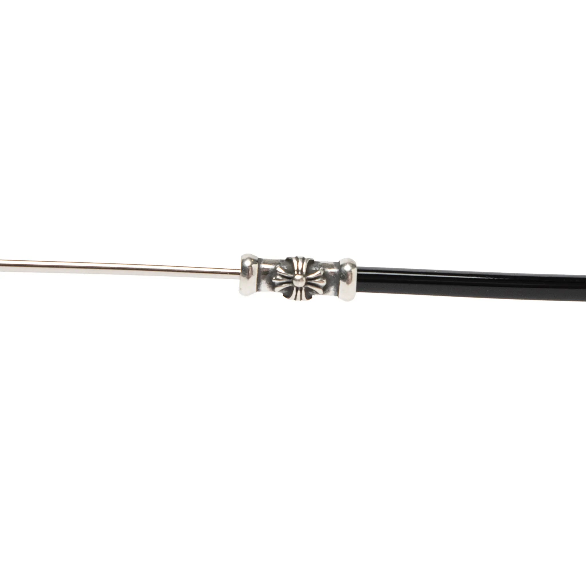 Detailed View of Chrome Hearts Pills III Custom Silver Brown Diamond Cut Sunglasses