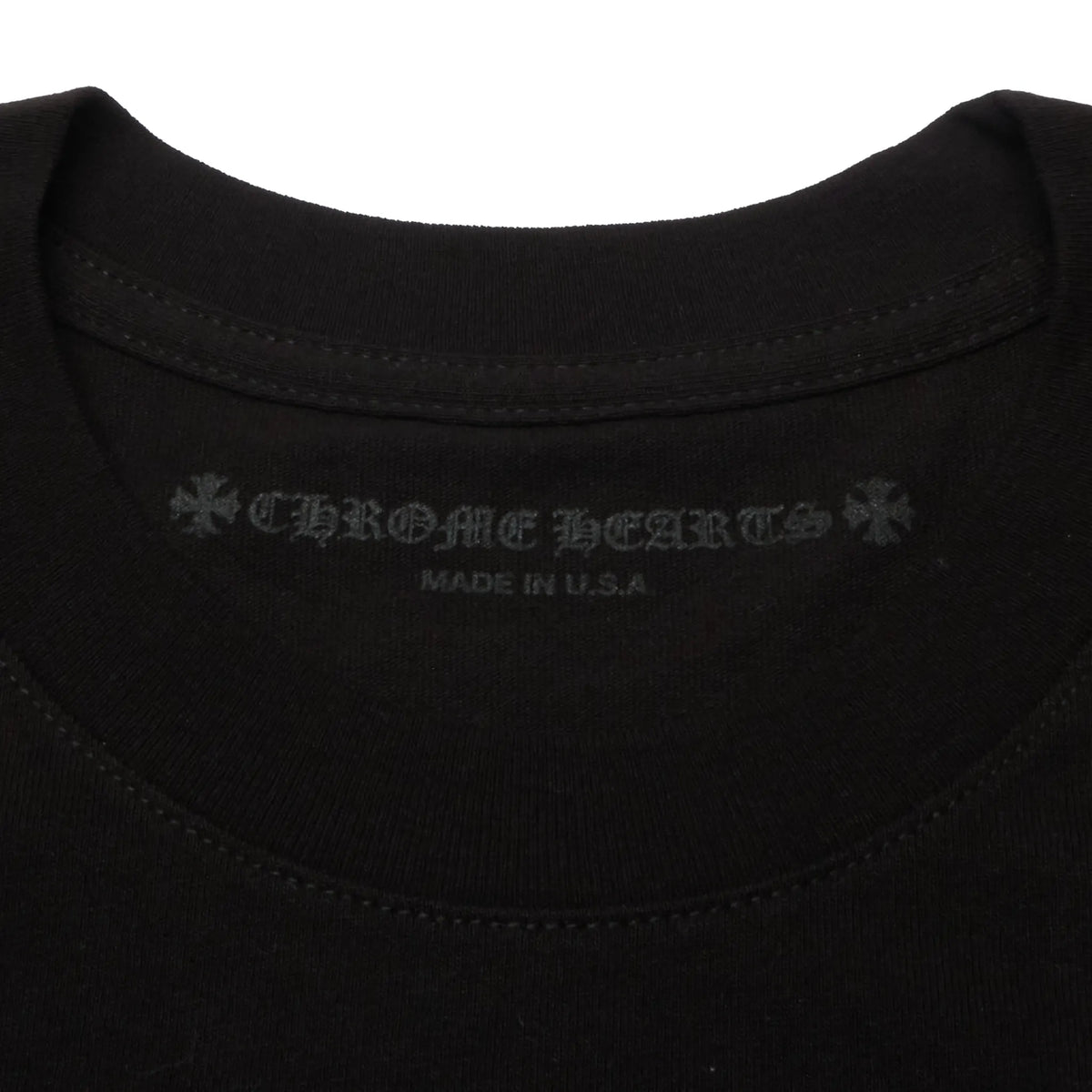 Chrome Hearts Silver Logo Black T-Shirt |