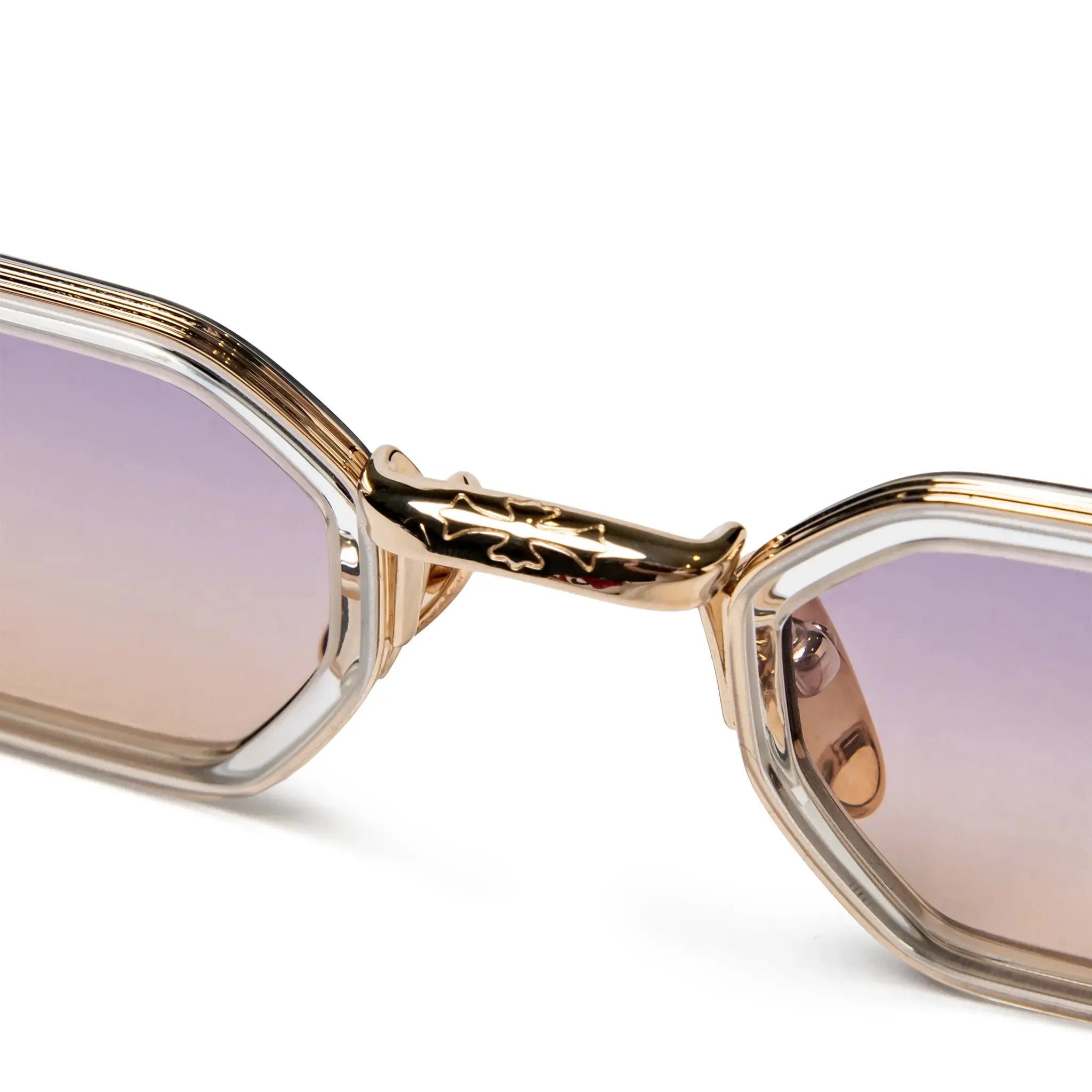 Detailed View of Chrome Hearts STYLIDA 2.0 Crystal Gold Sunglasses 205054_CRYS/GP_S