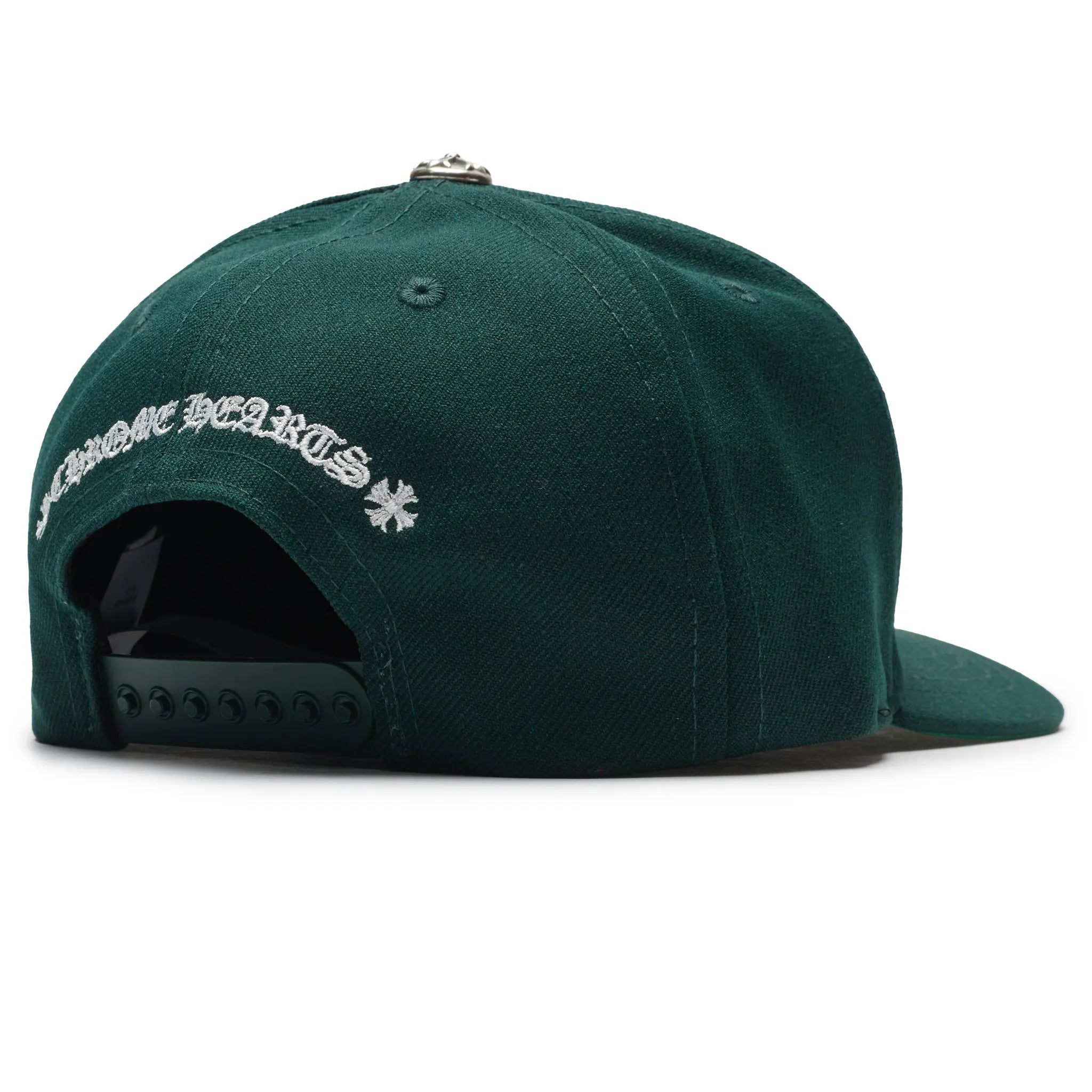 Back Side View of Chrome Hearts Vintage CH Green Baseball Cap