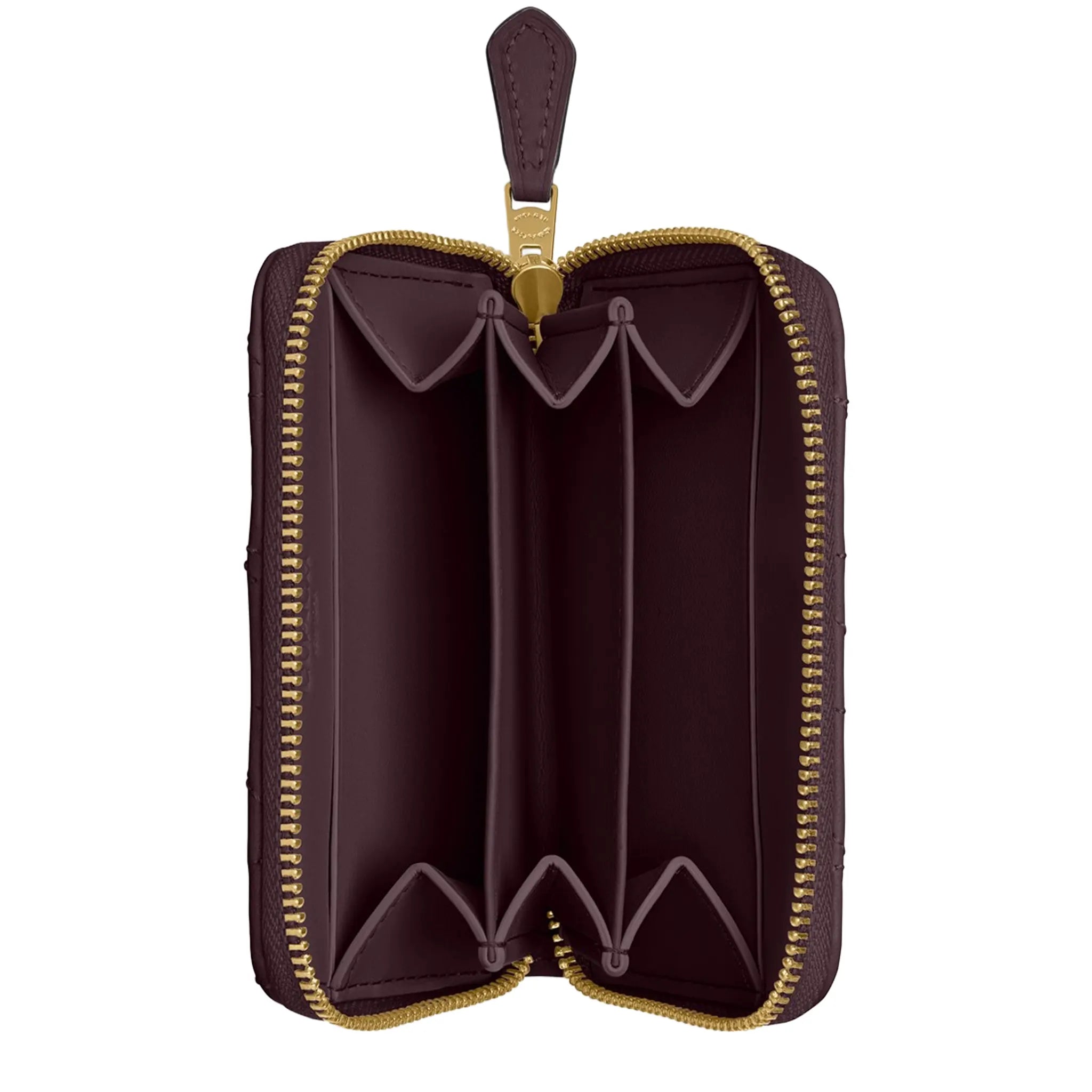 Coach Essential Small Zip Around Pillow Quilting Black Currant