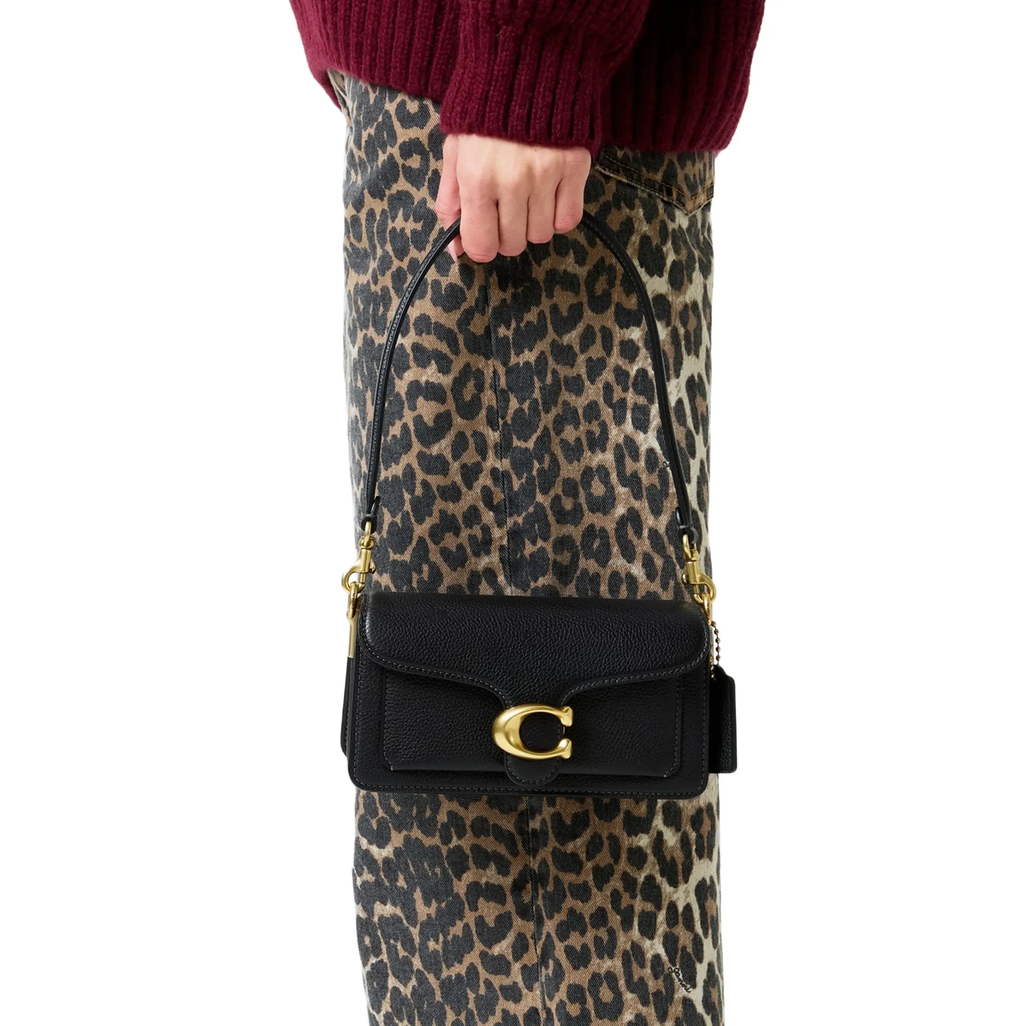 Model View of Coach Tabby 20 Black Bag