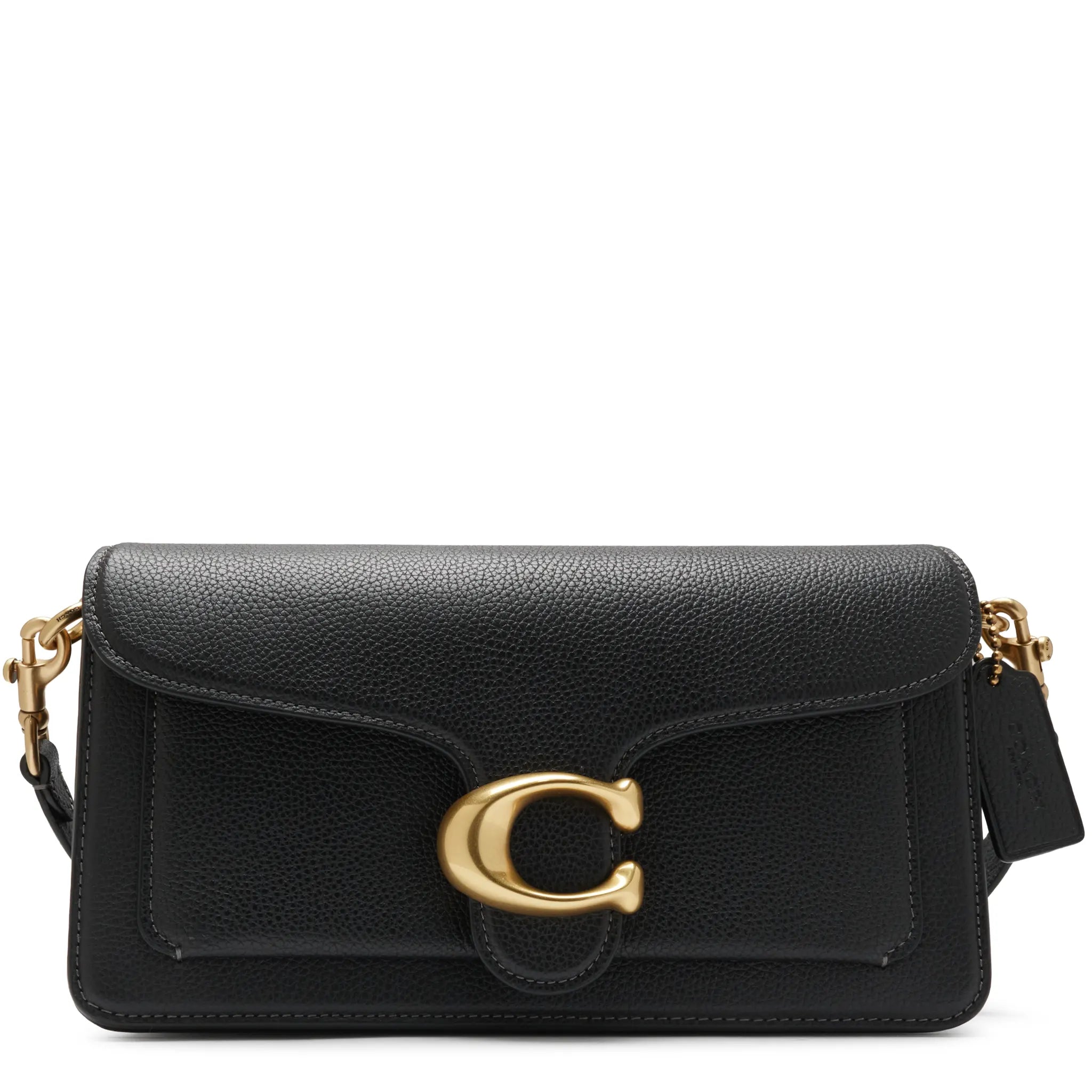 Front View of Coach Tabby 26 Black Shoulder Bag CH857