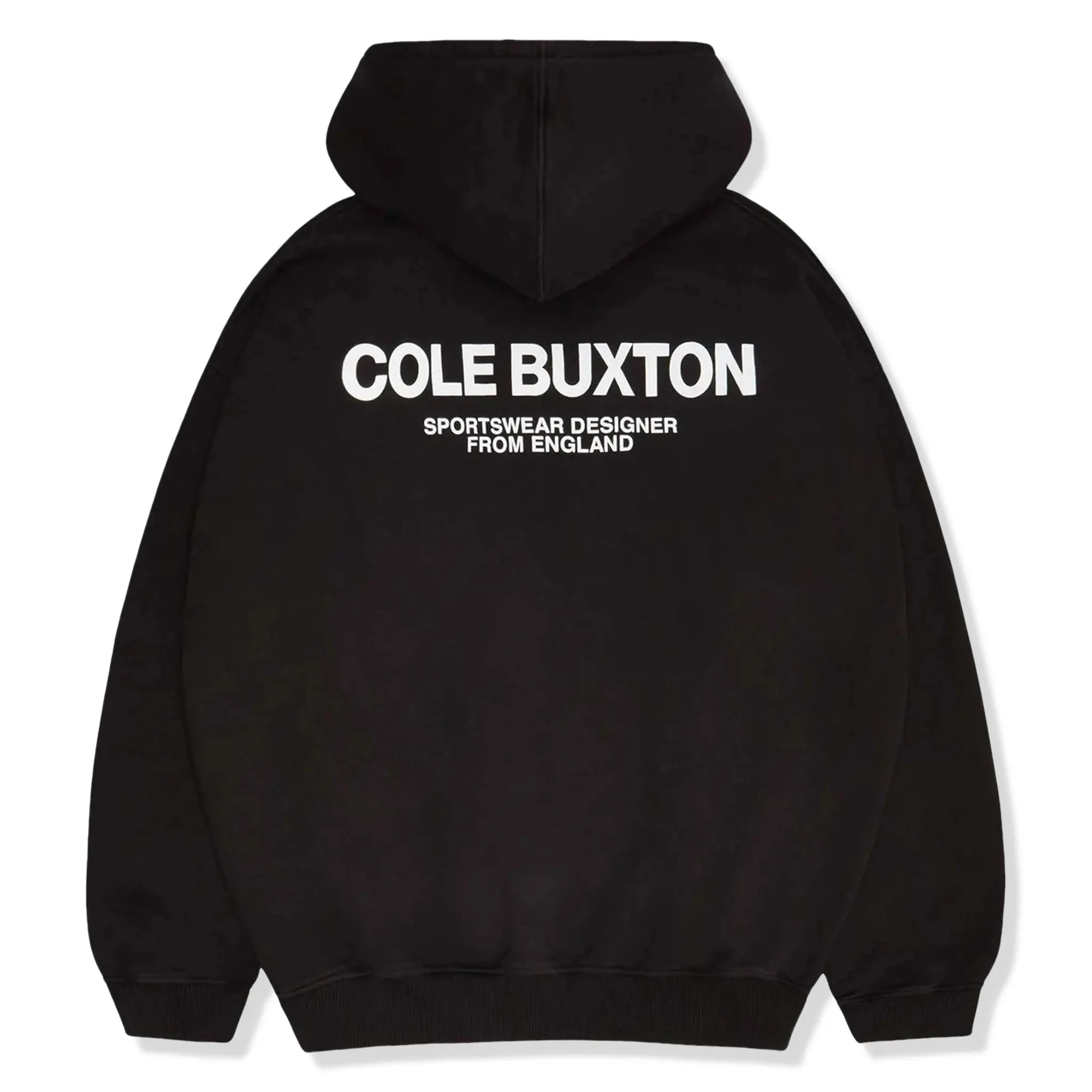 Back view of Cole Buxton CB Sportswear Black Hoodie SS23SPHO001-000