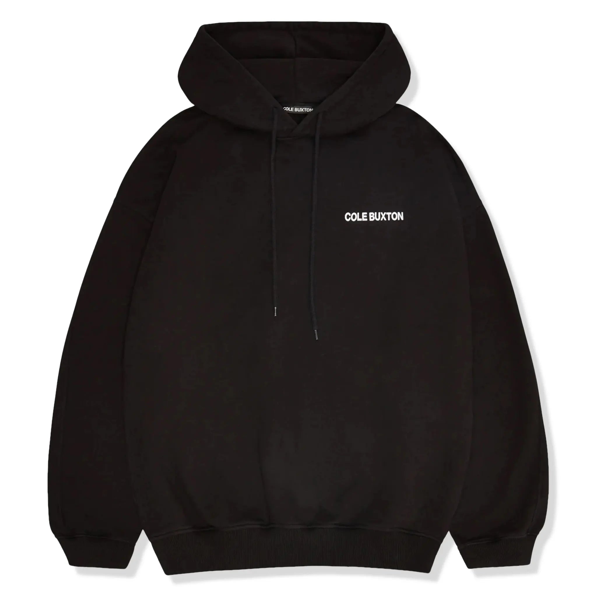 Front view of Cole Buxton CB Sportswear Black Hoodie SS23SPHO001-000