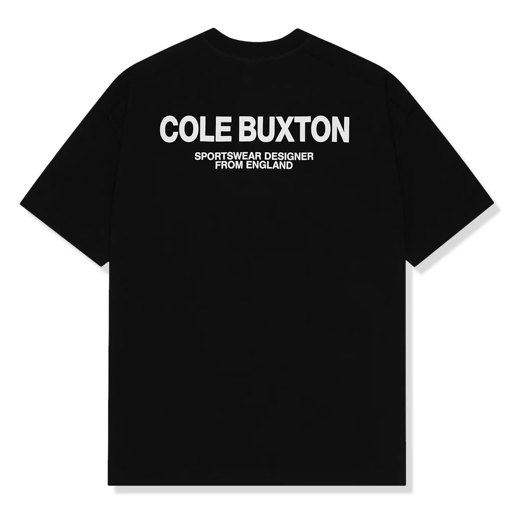 Back view of Cole Buxton CB Sportswear Black T Shirt aw23cbst001-000