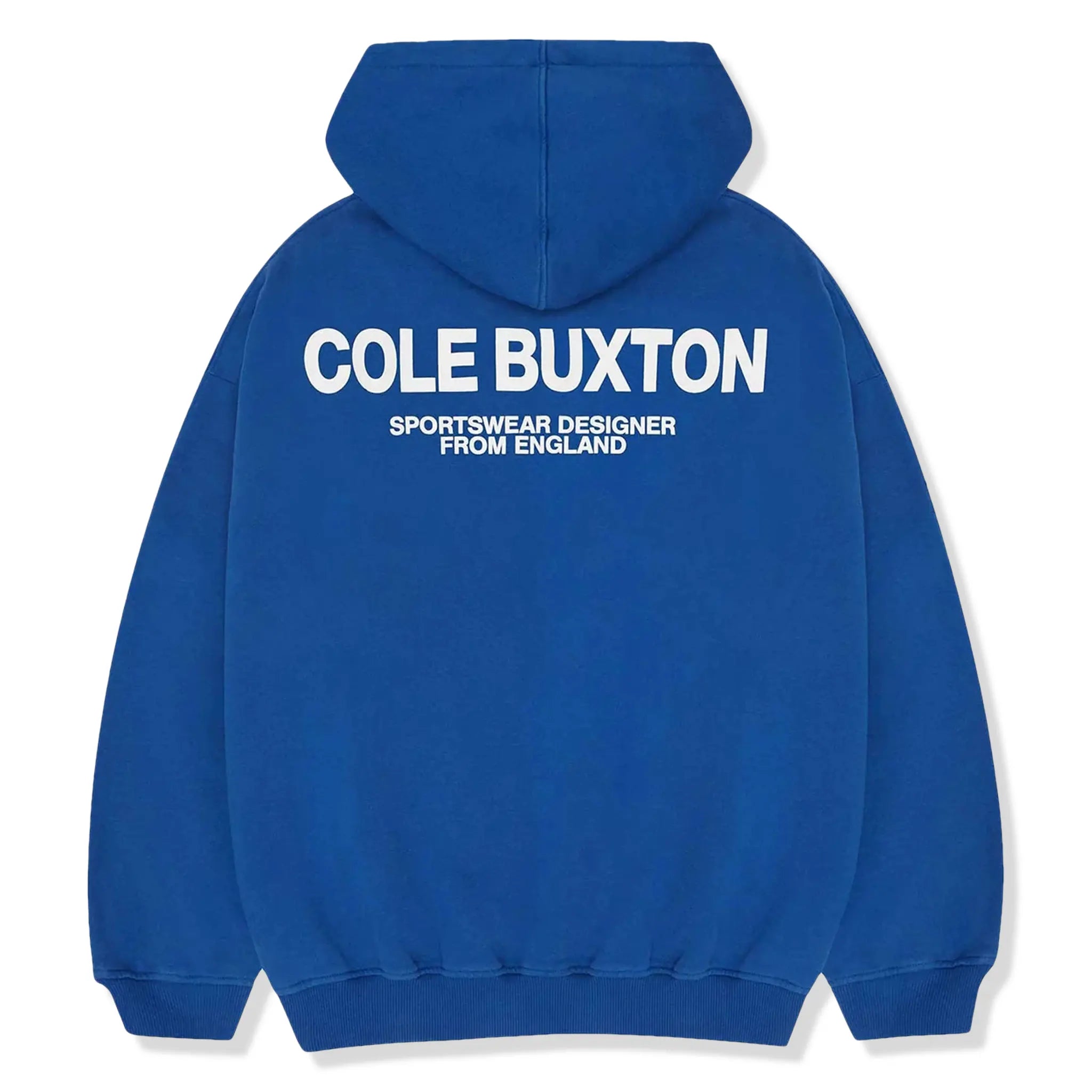 Back view of Cole Buxton CB Sportswear Cobalt Blue Hoodie SS23SPHO001-410