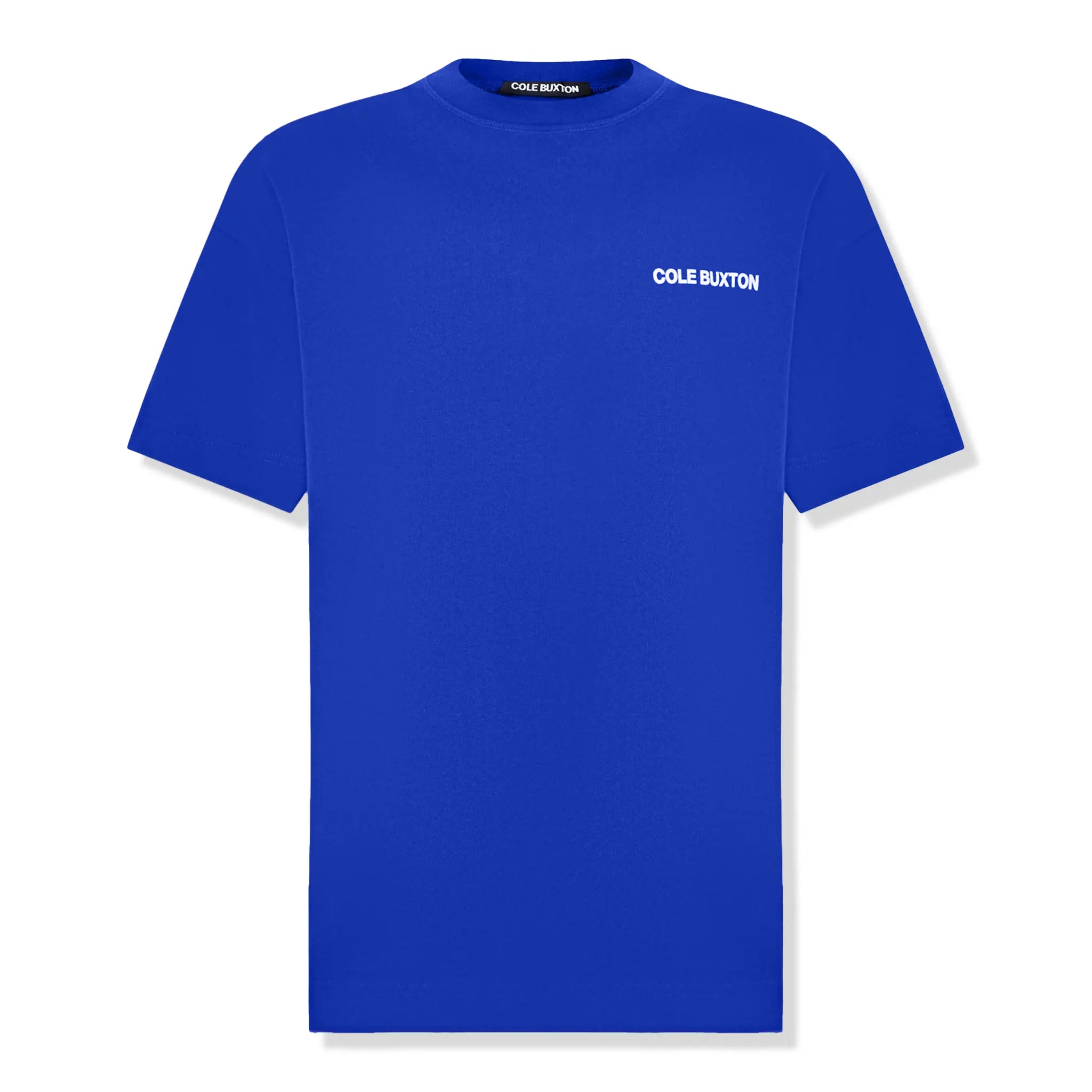 Front view of Cole Buxton CB Sportswear Cobalt Blue T Shirt aw23cbst001-410