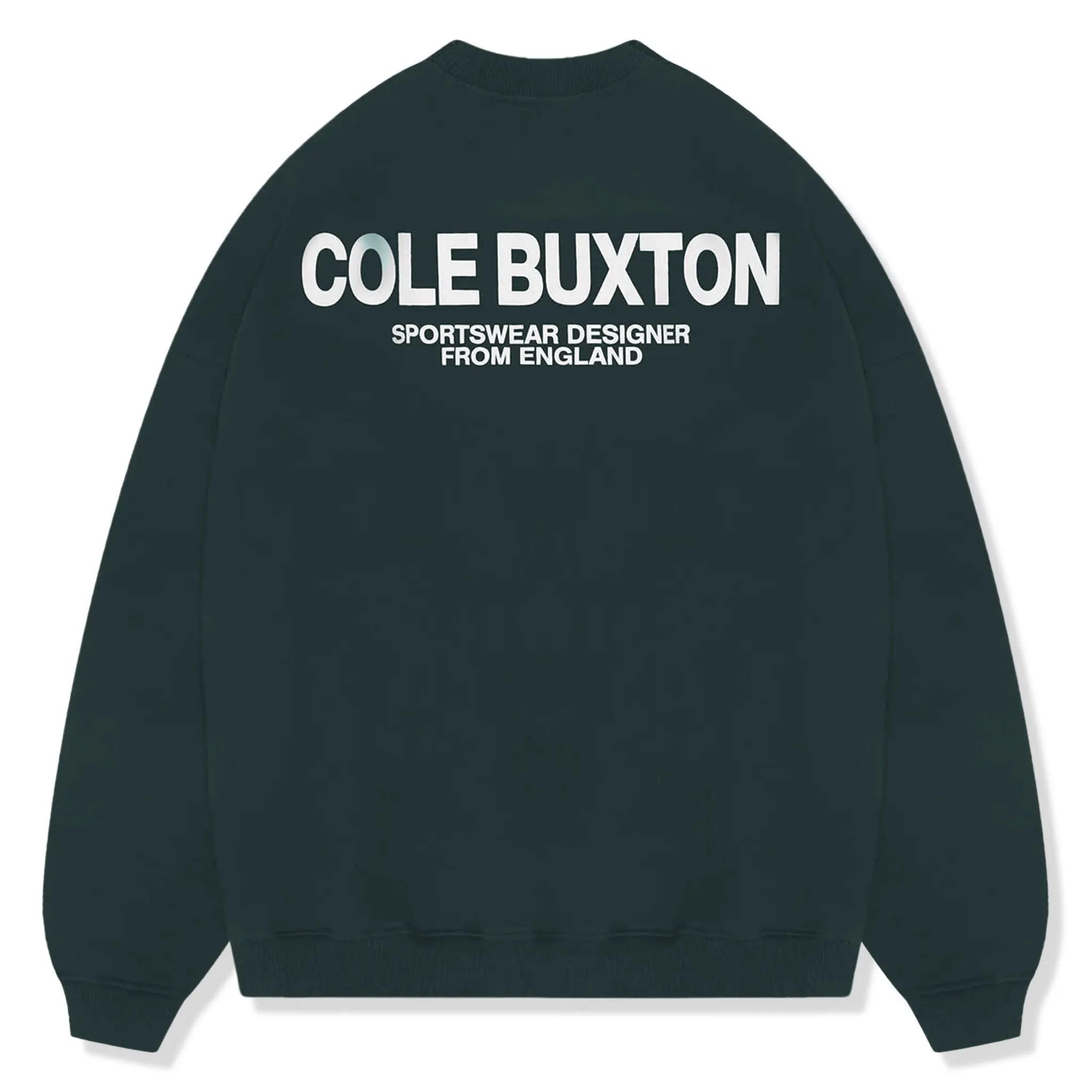 Back view of Cole Buxton CB Sportswear Forest Green Sweatshirt ss23spsw001-610