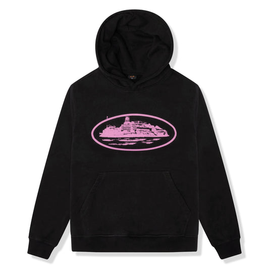 Corteiz Alcatraz V2 Black Pink Hoodie