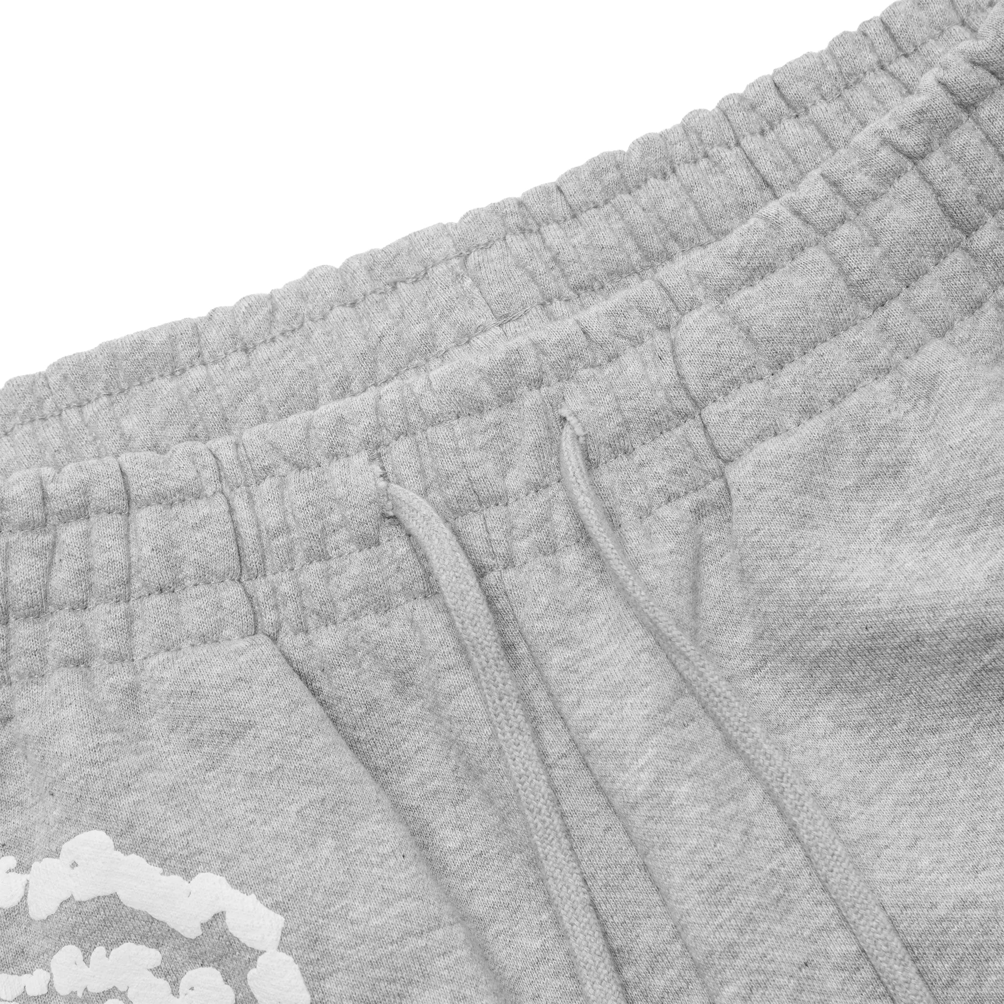 Detailed View of Corteiz x Denim Tears Island Wreath Grey Sweatpants