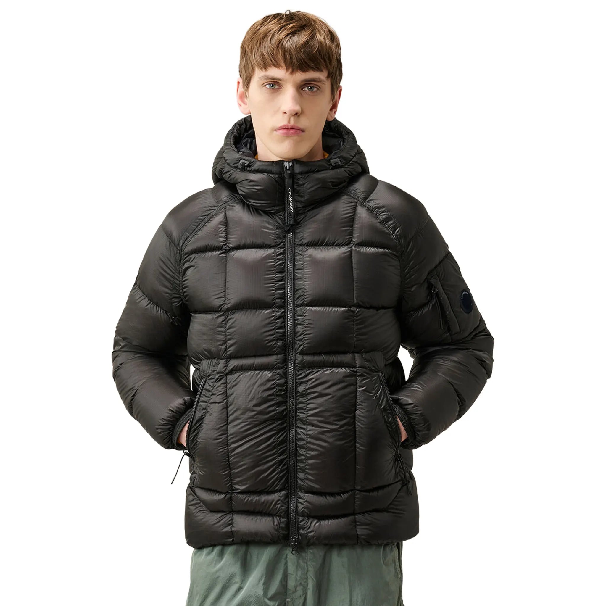 CP Company D.D. Shell Black Hooded Puffer Jacket