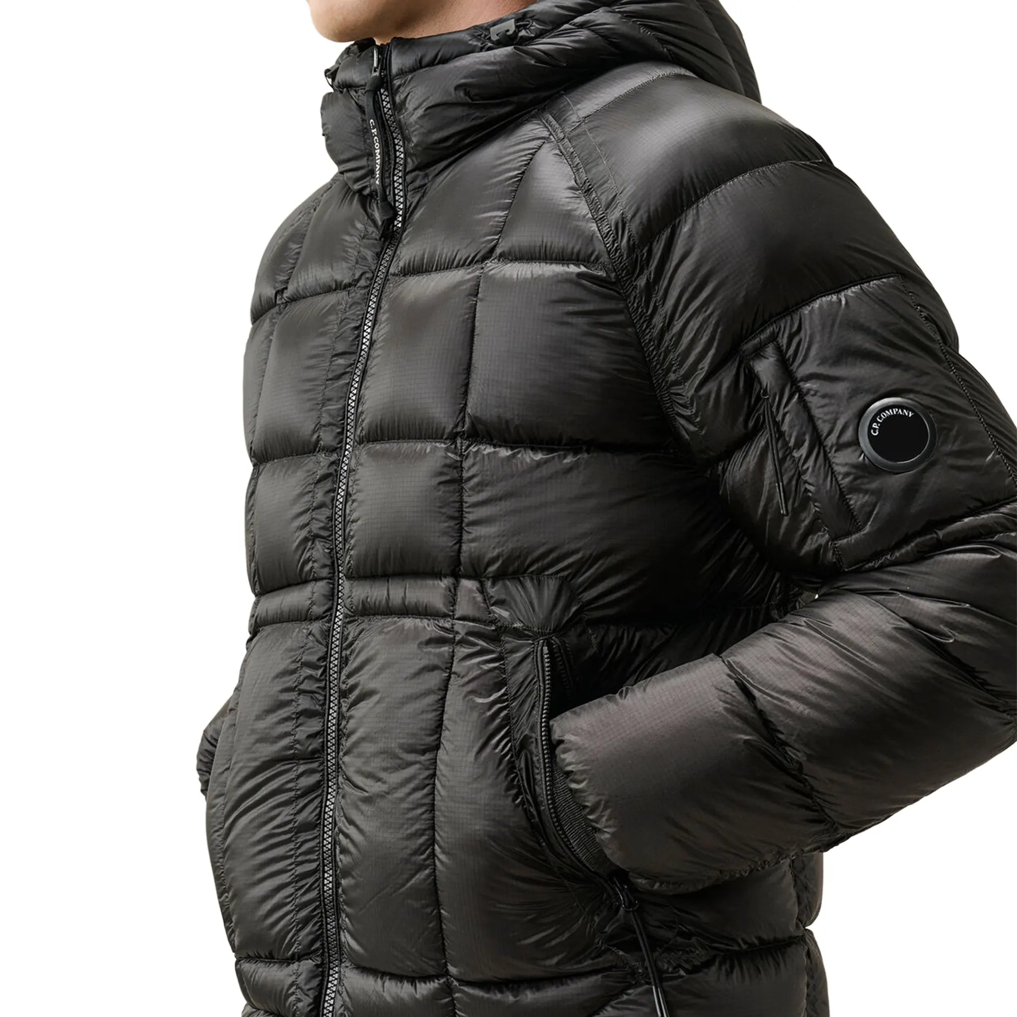 CP Company D.D. Shell Black Hooded Puffer Jacket