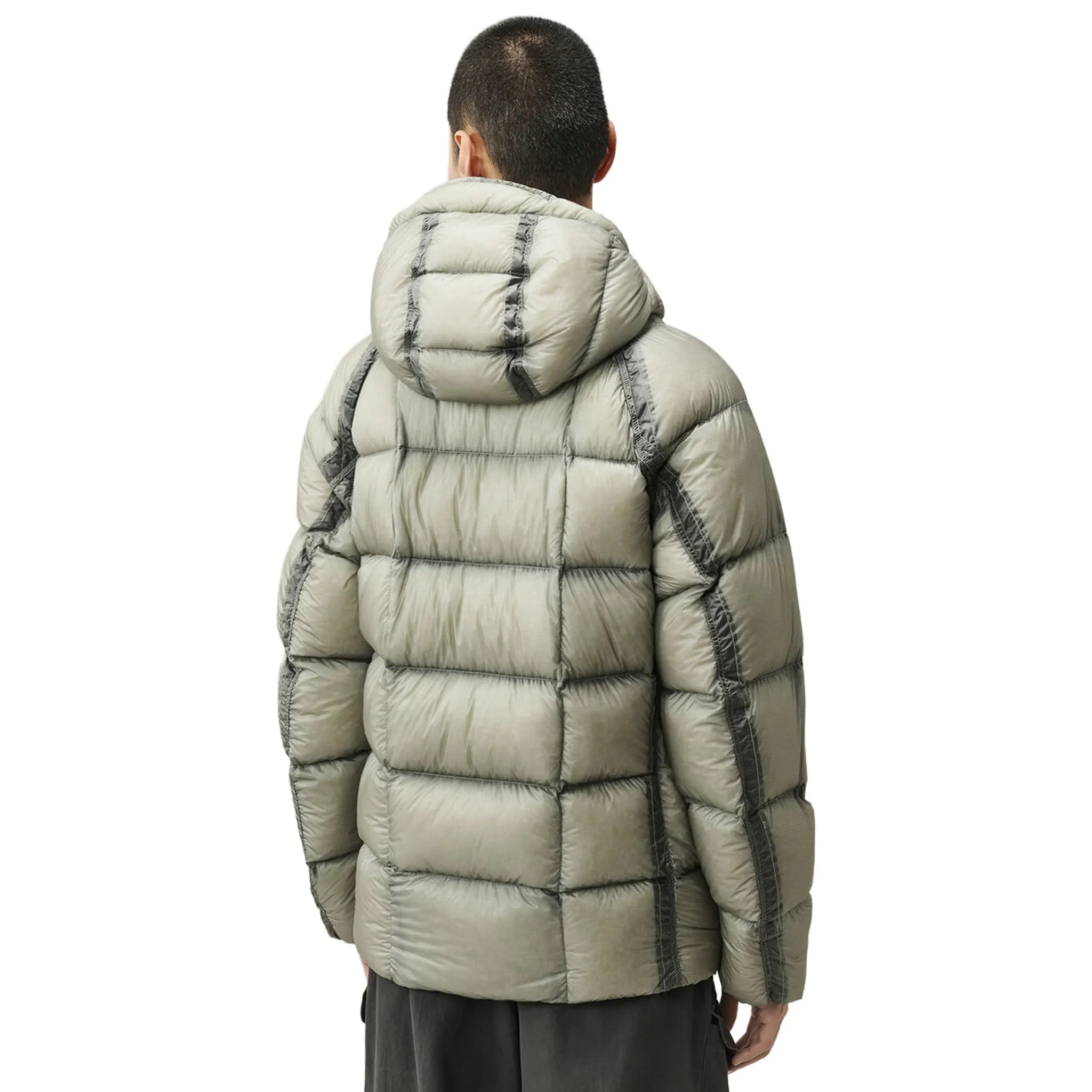 CP Company D.D. Shell Flint Grey Hooded Puffer Jacket