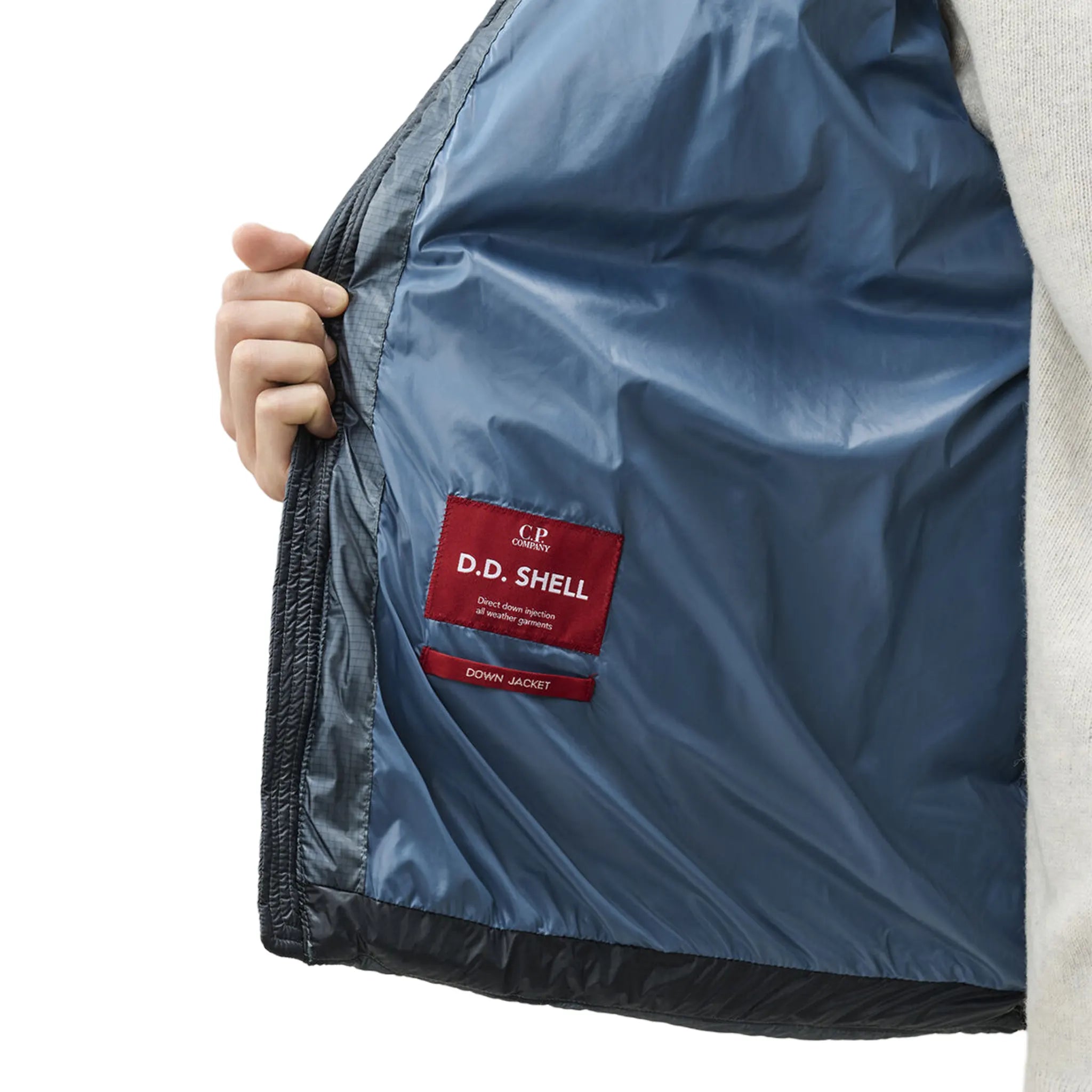 CP Company D.D. Shell Orion Blue Hooded Puffer Jacket