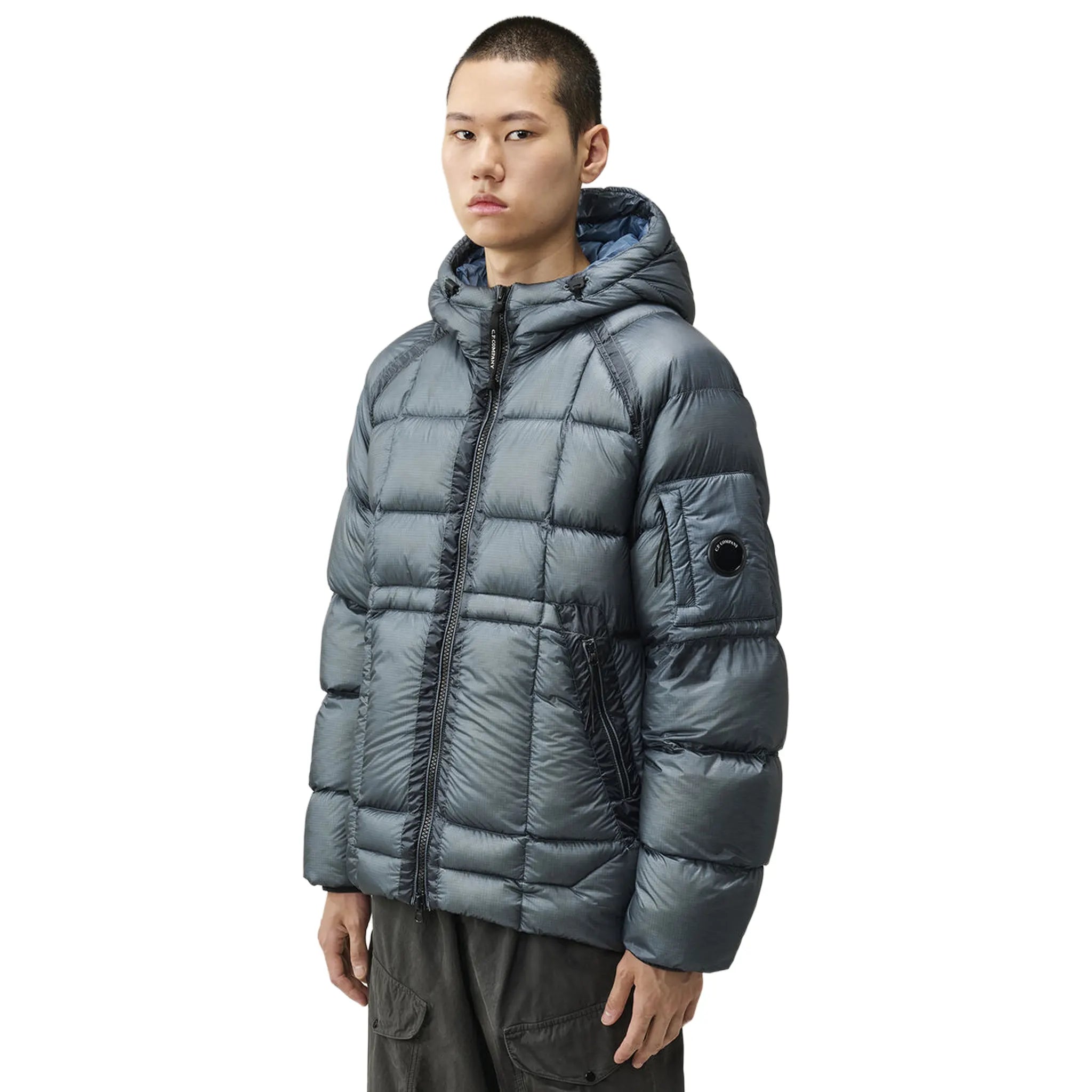 CP Company D.D. Shell Orion Blue Hooded Puffer Jacket