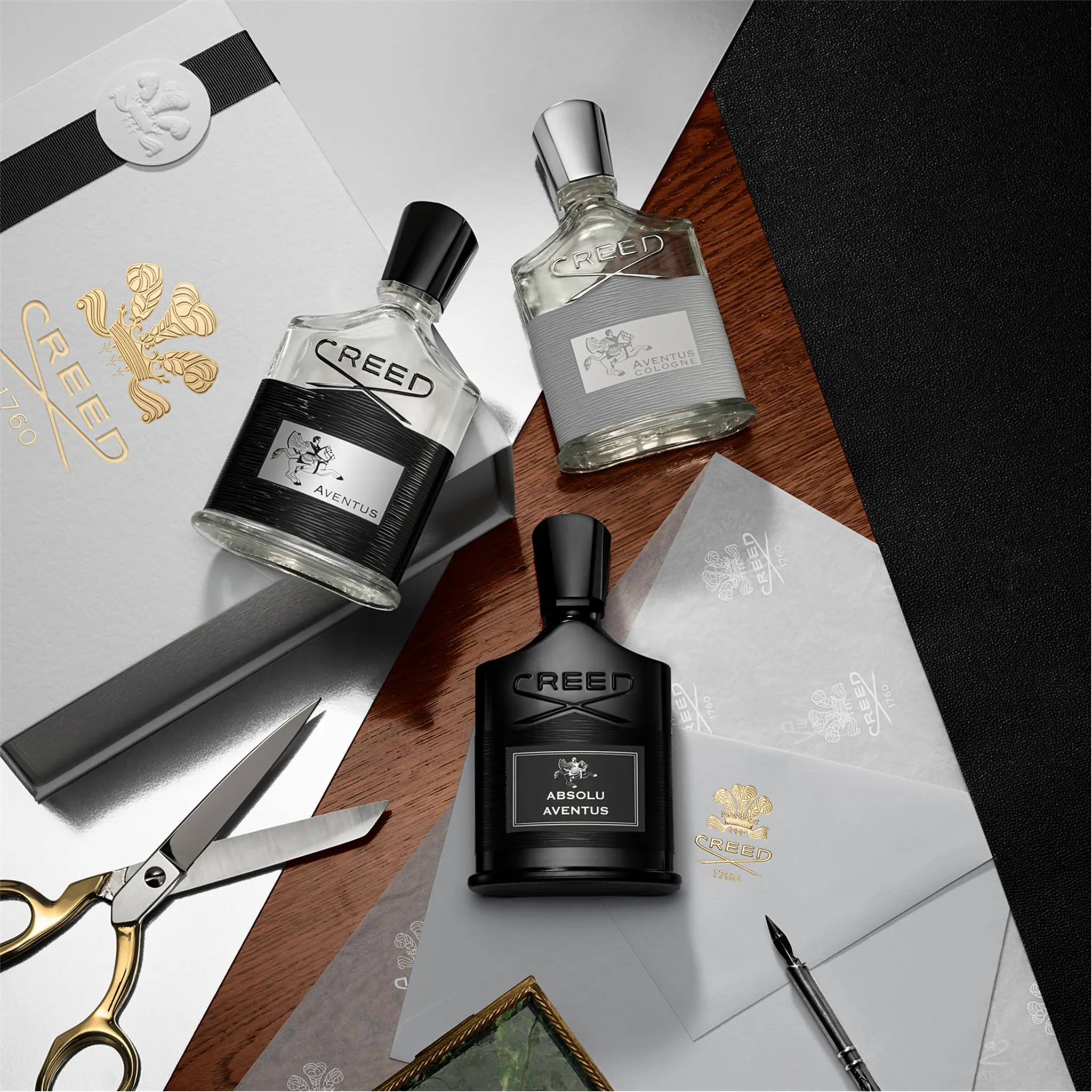 Front with Box View of Creed Aventus Eau De Parfum