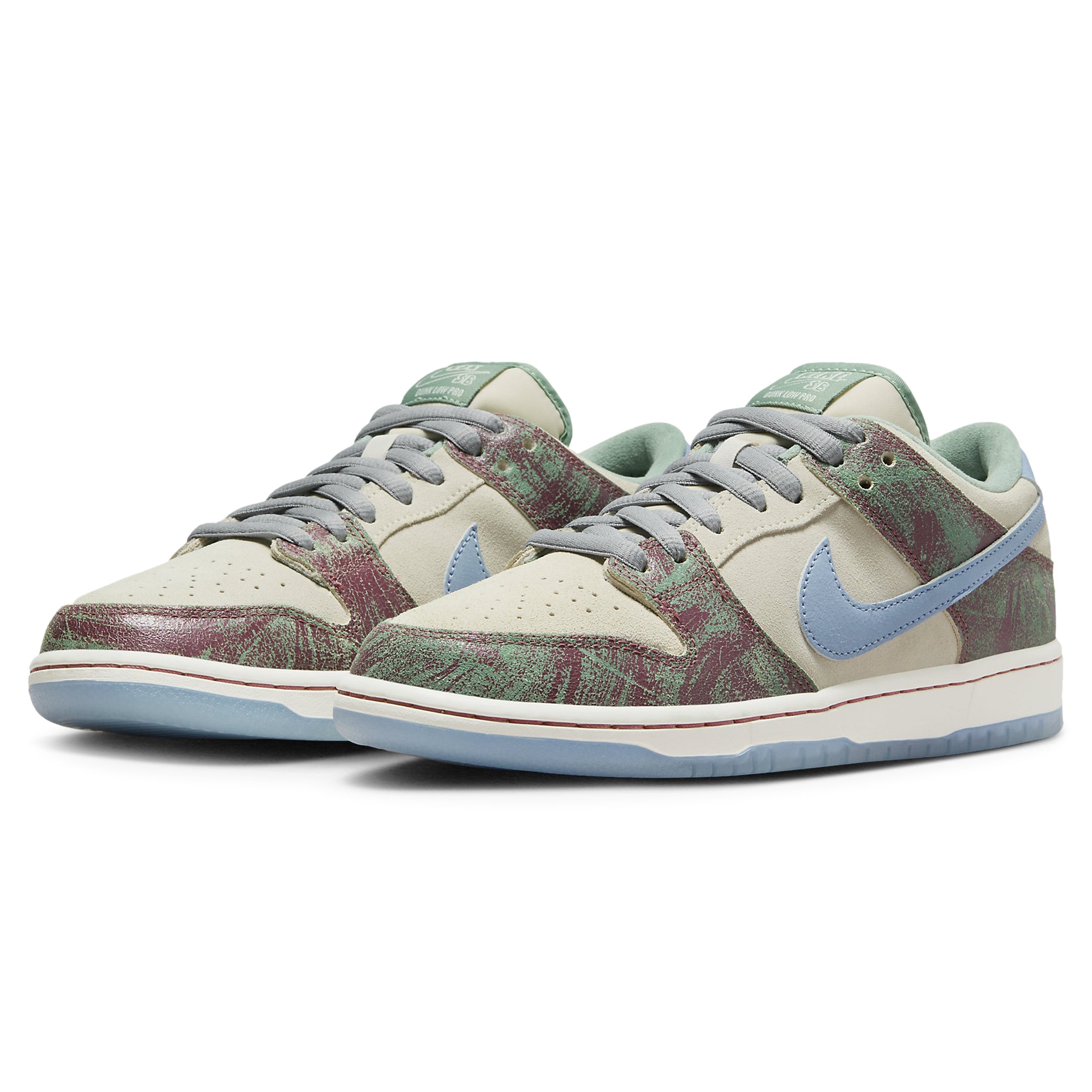 Front side view of Crenshaw Skate Club x Nike SB Dunk Low FN4193-100