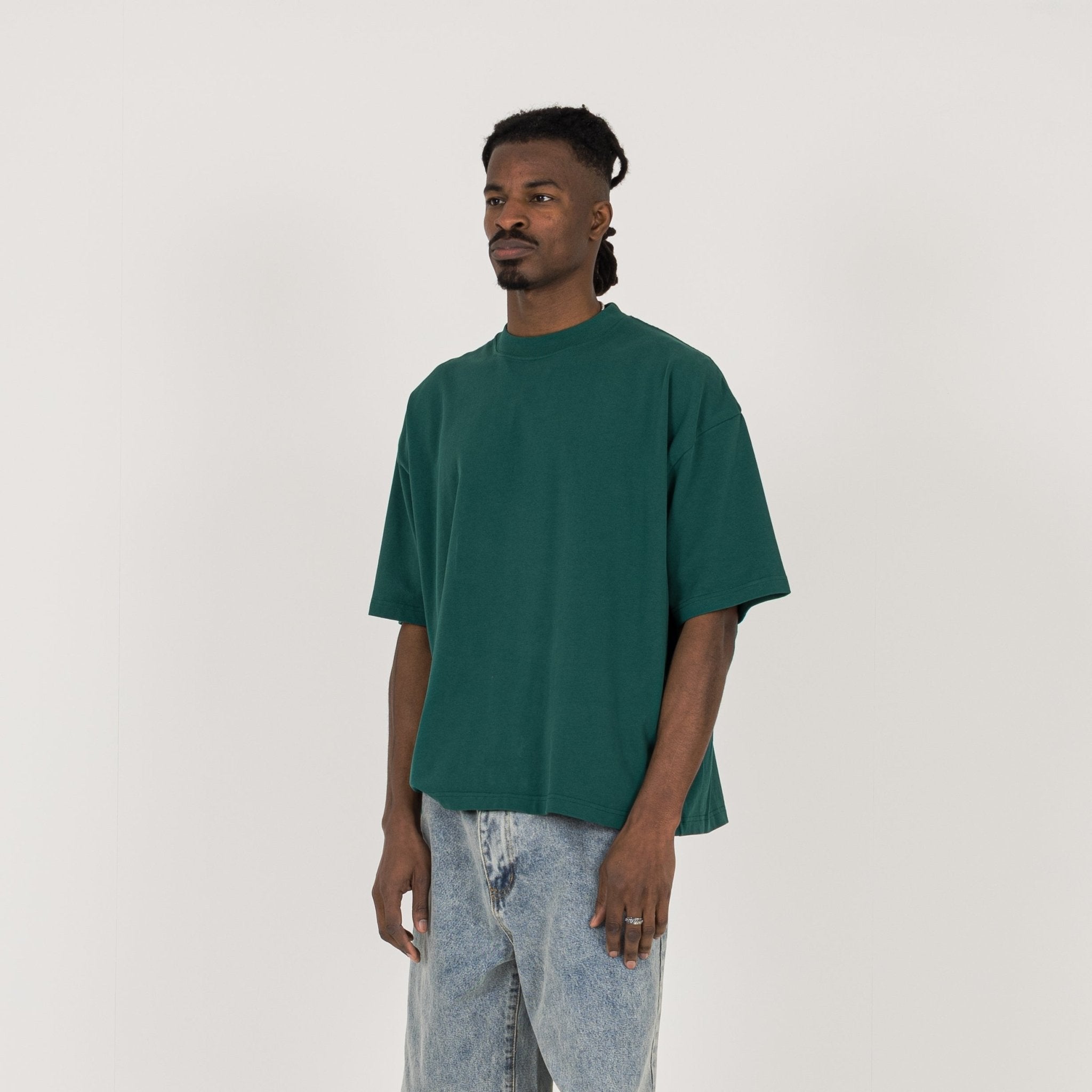 Model view of Destructive Cropped Evergreen T-Shirt
