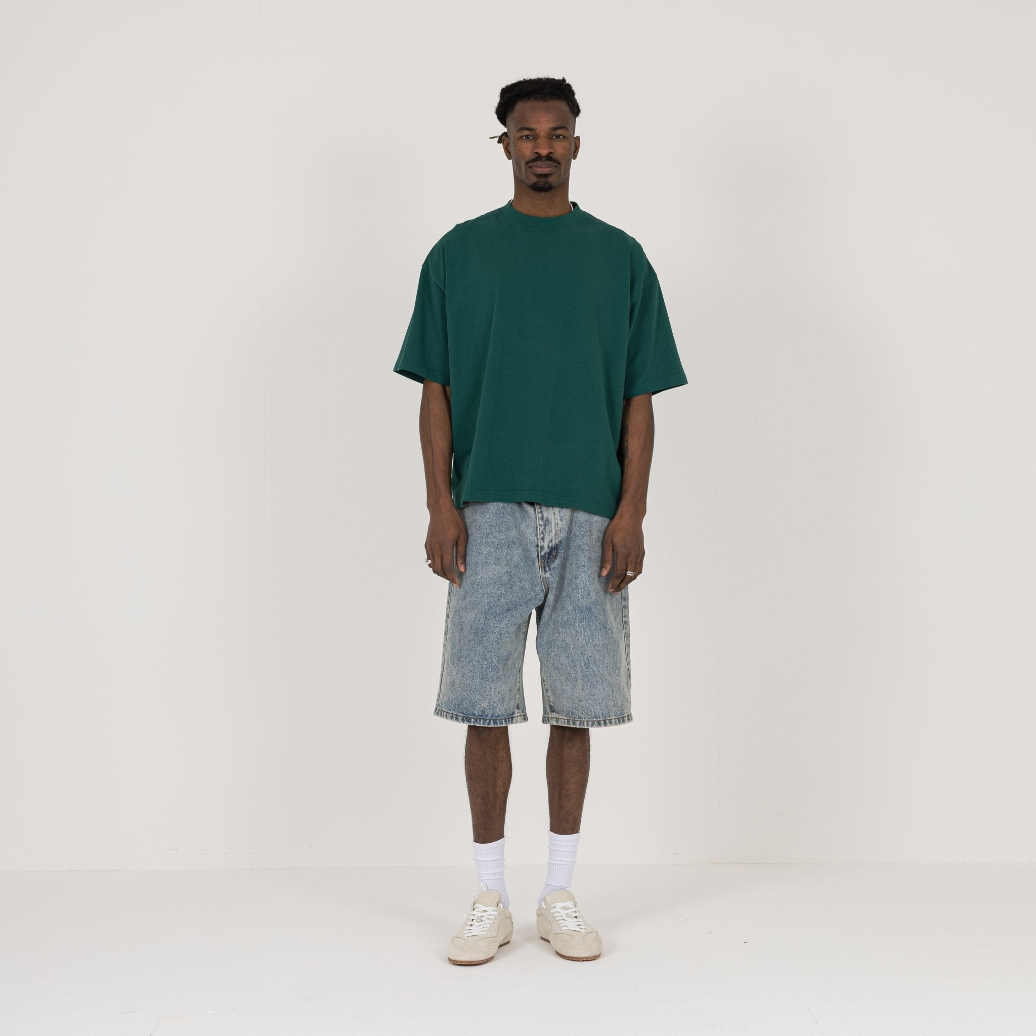Model view of Destructive Cropped Evergreen T-Shirt