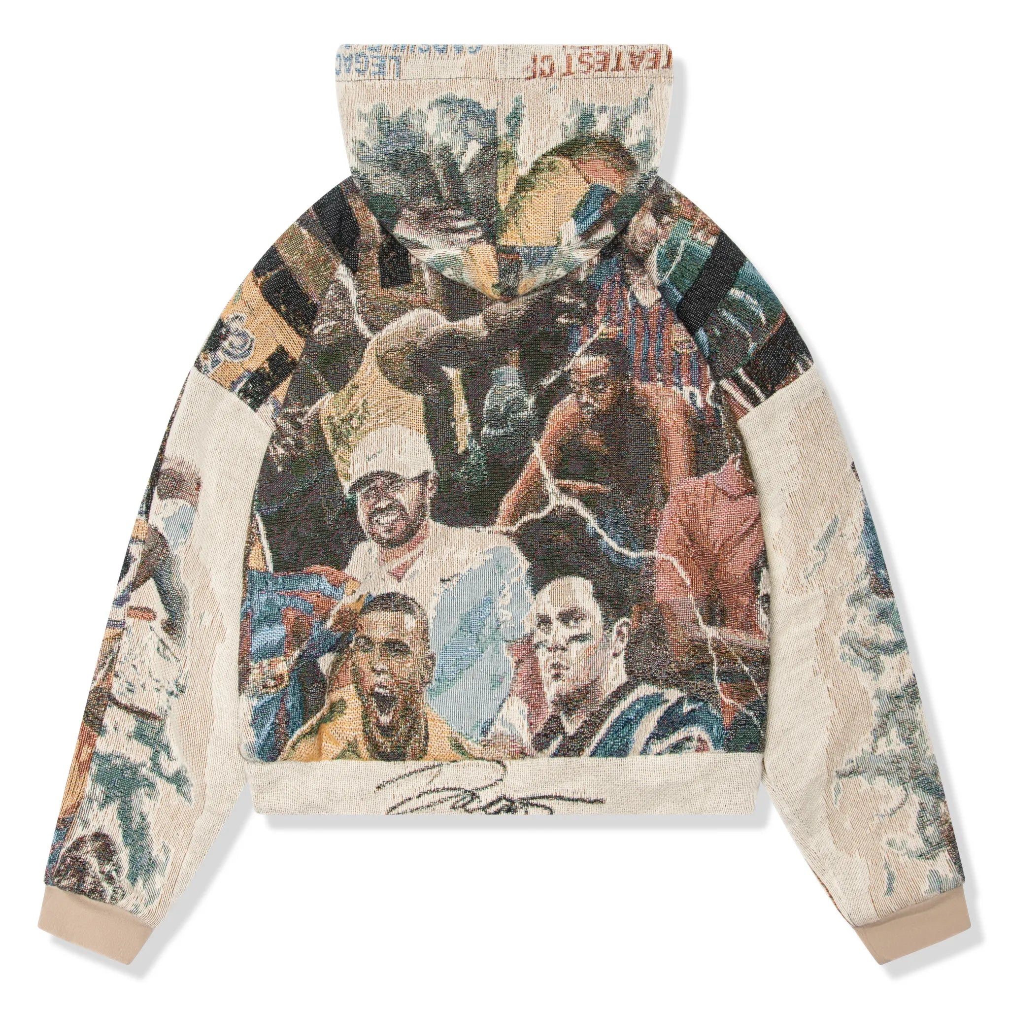 Back View of Dedictd G.O.A.T Tapestry Hoodie