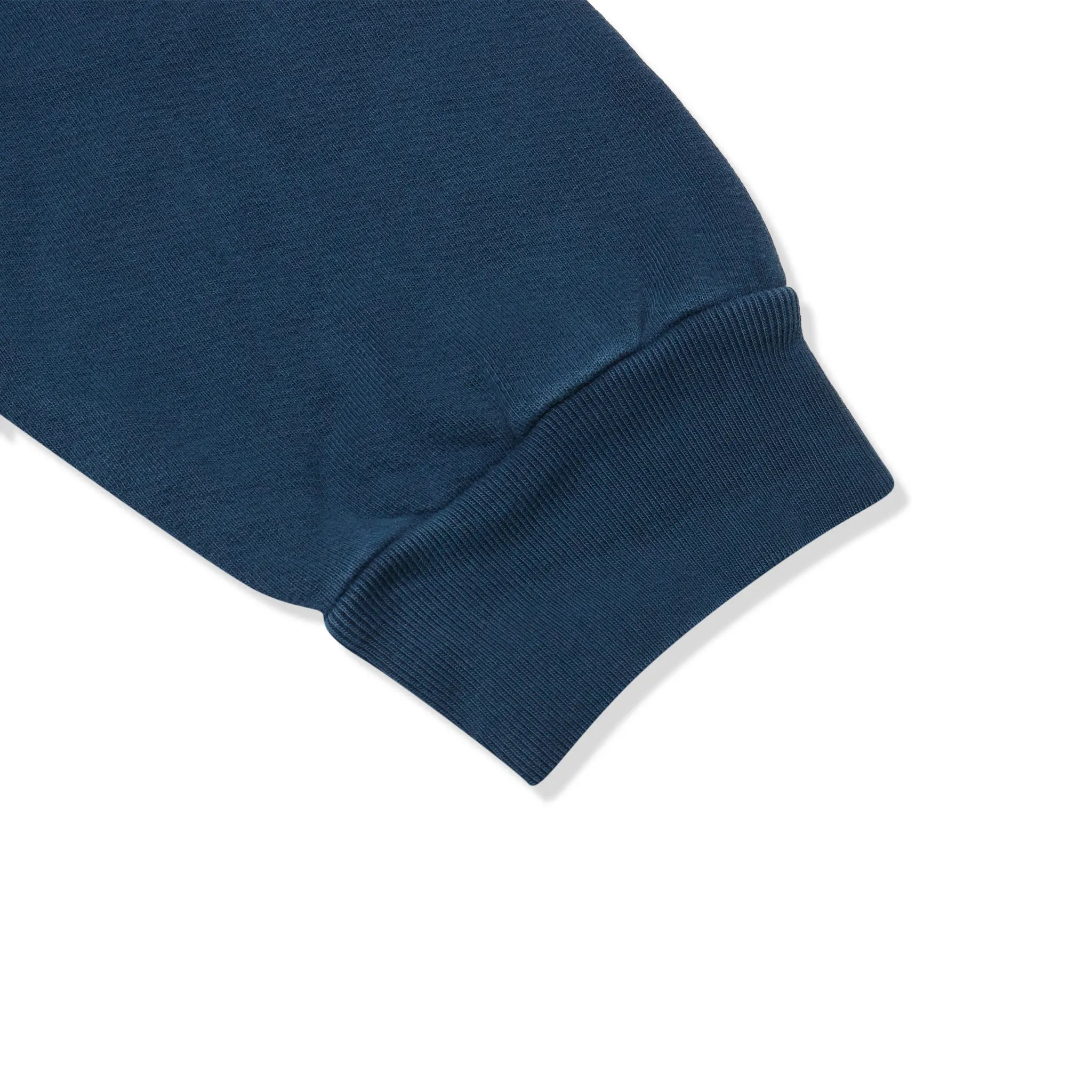 Sleeve View of Denim Tears Embroidered Logo Navy Hoodie