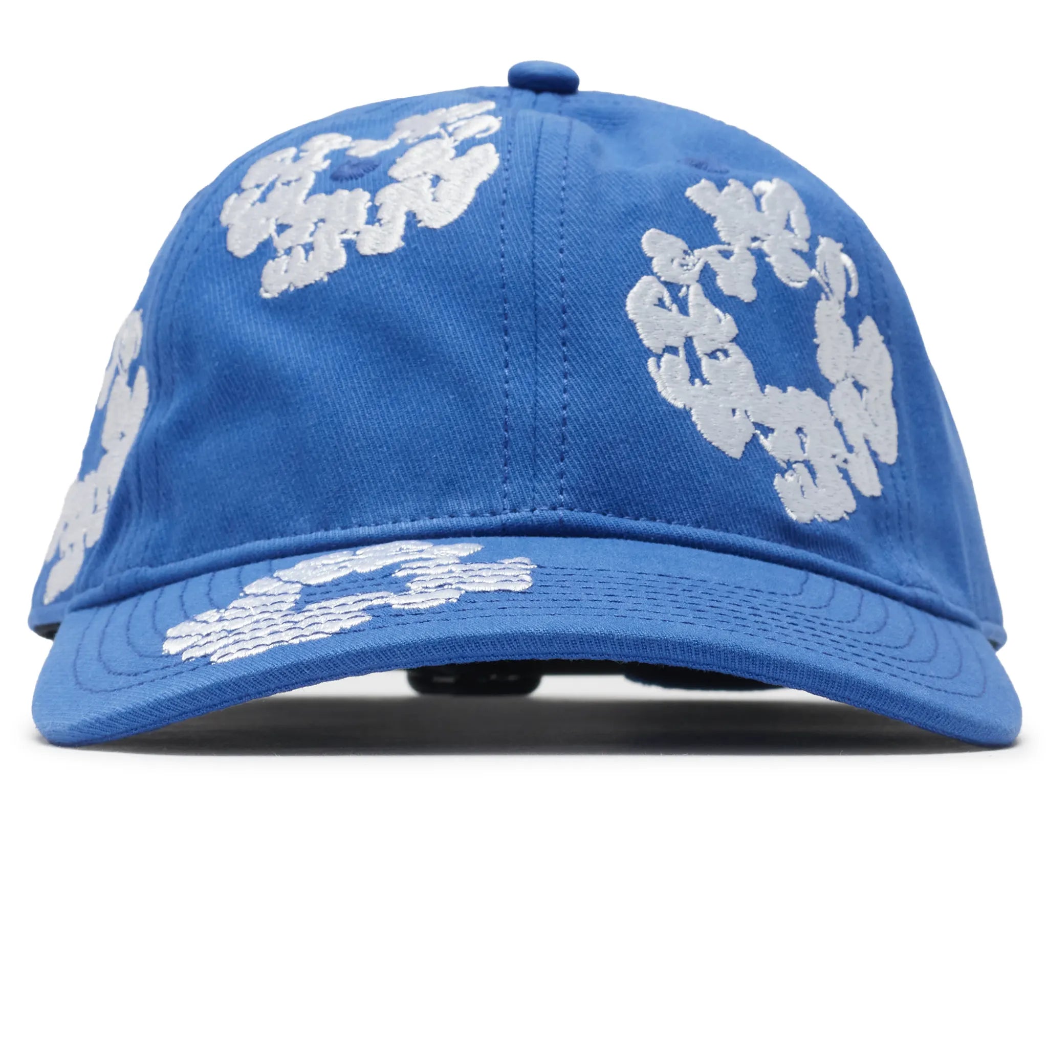 Front View of Denim Tears The Cotton Wreath Blue Cap SS25ANE11782045
