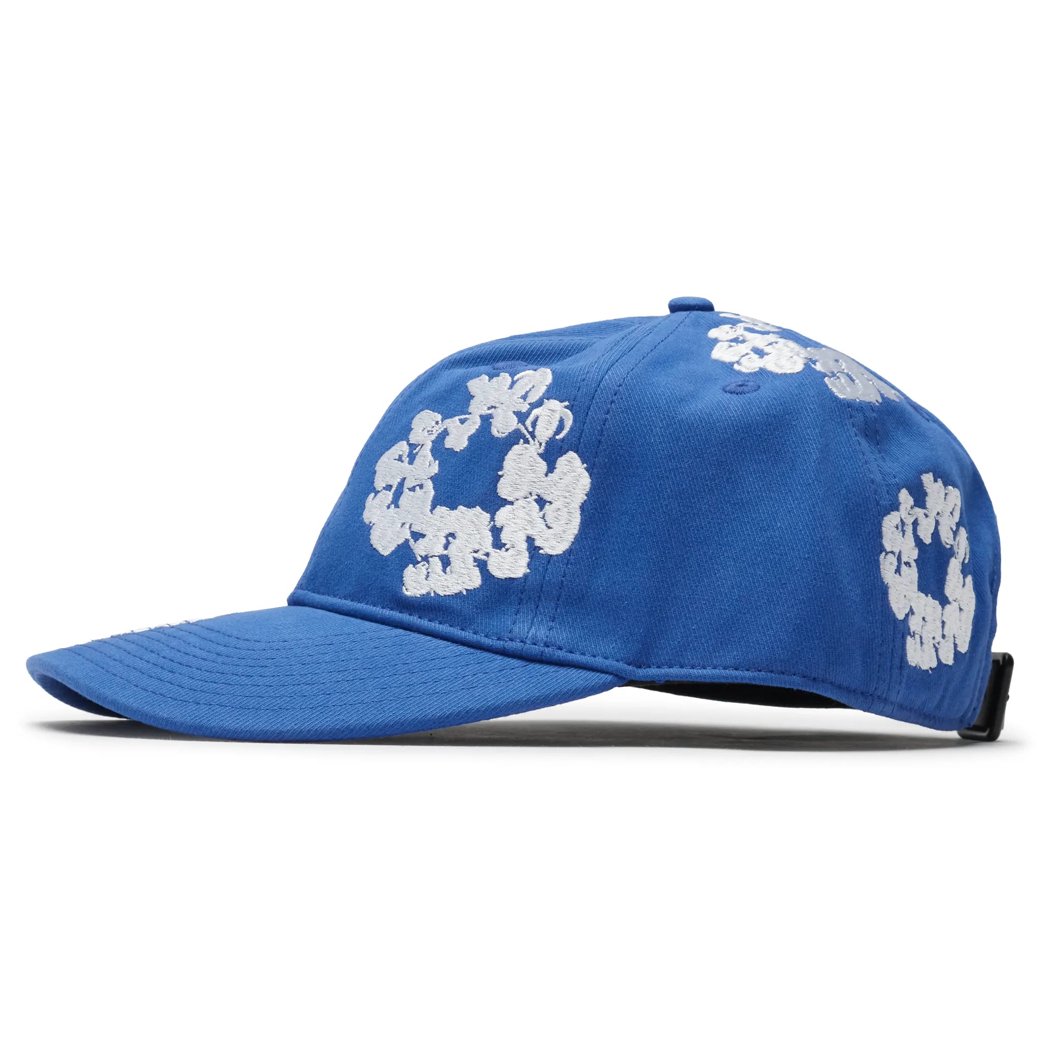 Side View of Denim Tears The Cotton Wreath Blue Cap SS25ANE11782045