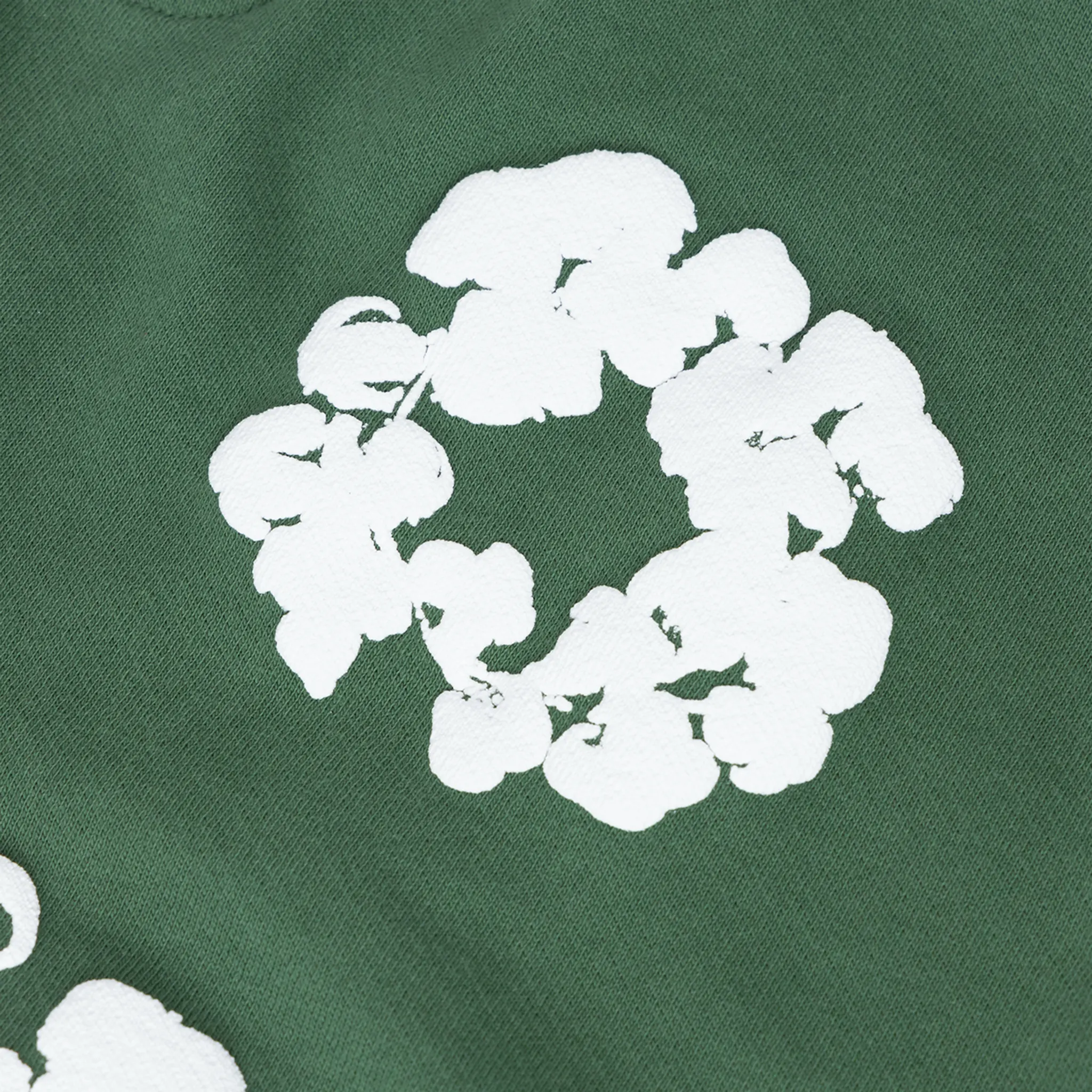 Logo view of Denim Tears The Cotton Wreath Green Sweatpants 401-060-30