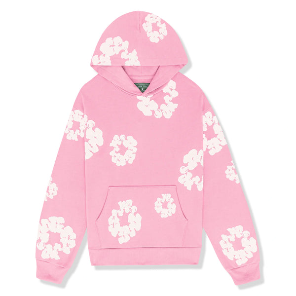 Pink floral off white hoodie on sale