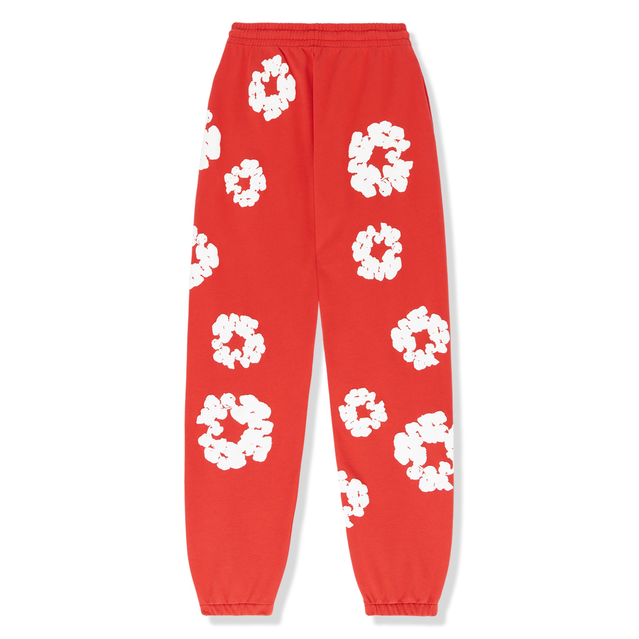 Back view of Denim Tears The Cotton Wreath Red Sweatpants
