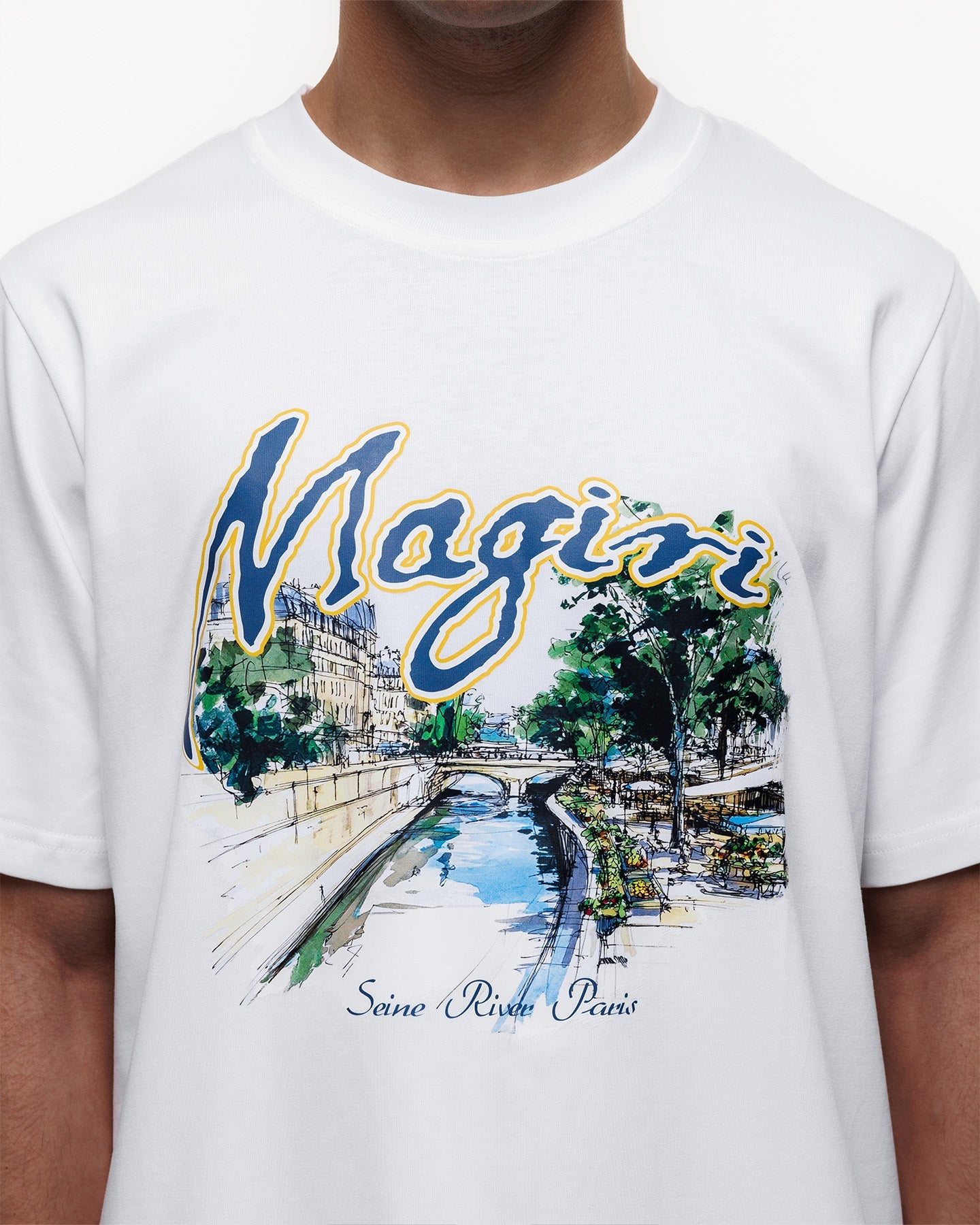 MAGIRI Seine River Printed White T-Shirt
