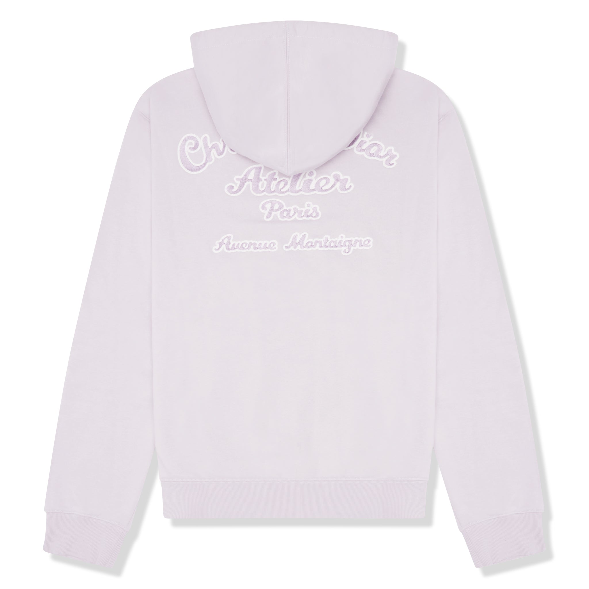 Back view of Dior 'Christian Dior Atelier' Mauve Hoodie front