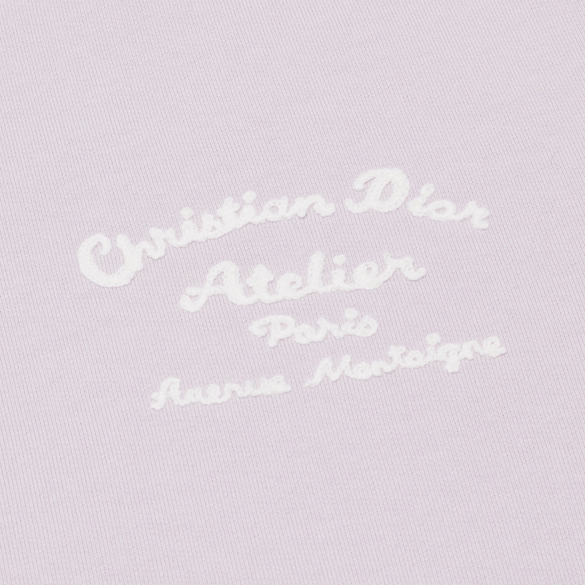 Chest Logo view of Dior 'Christian Dior Atelier' Mauve Hoodie front